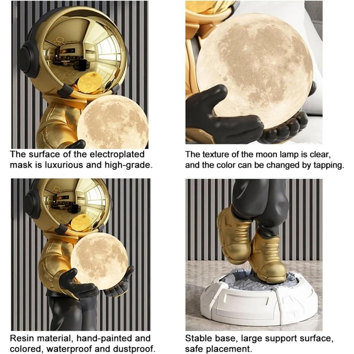 Lámpara de Piso Astronauta BULUXE LED 73.15 cm Resina Moderna