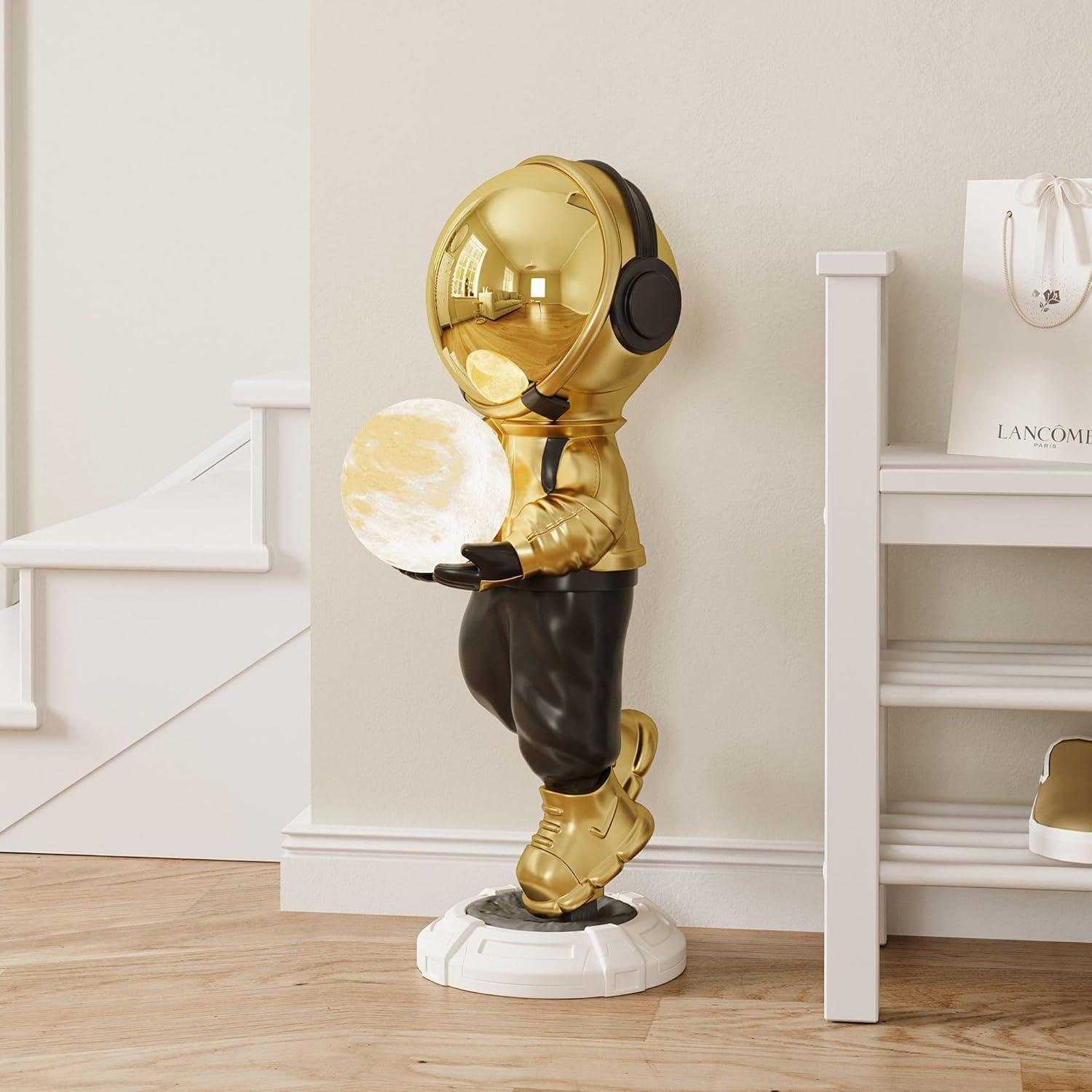 Lámpara de Piso Astronauta BULUXE LED 73.15 cm Resina Moderna