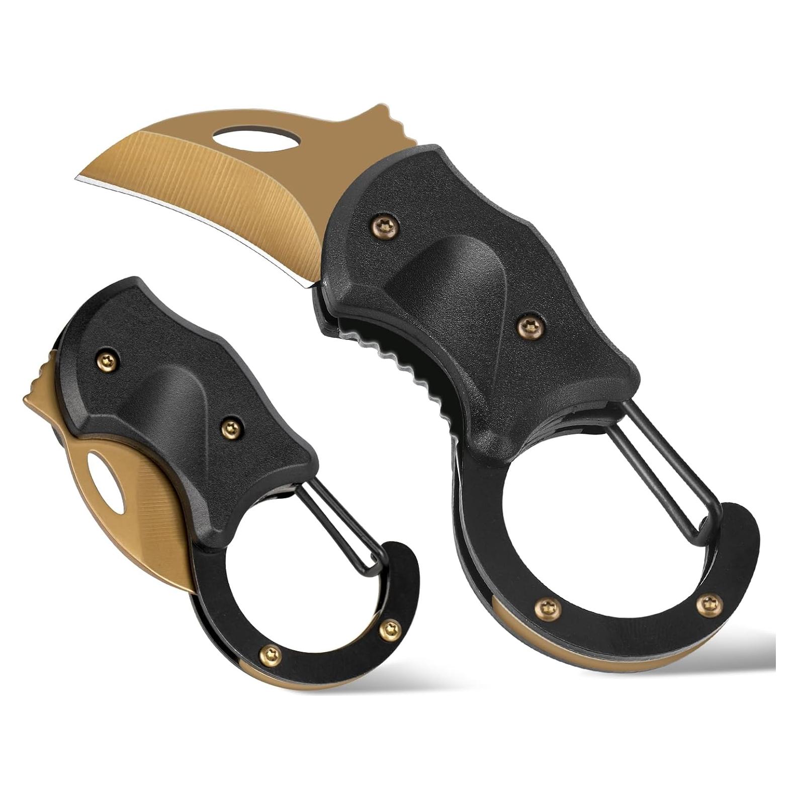 Cuchillo de Bolsillo Plegable FUNBRO Oro 10 cm Acero Inoxidable