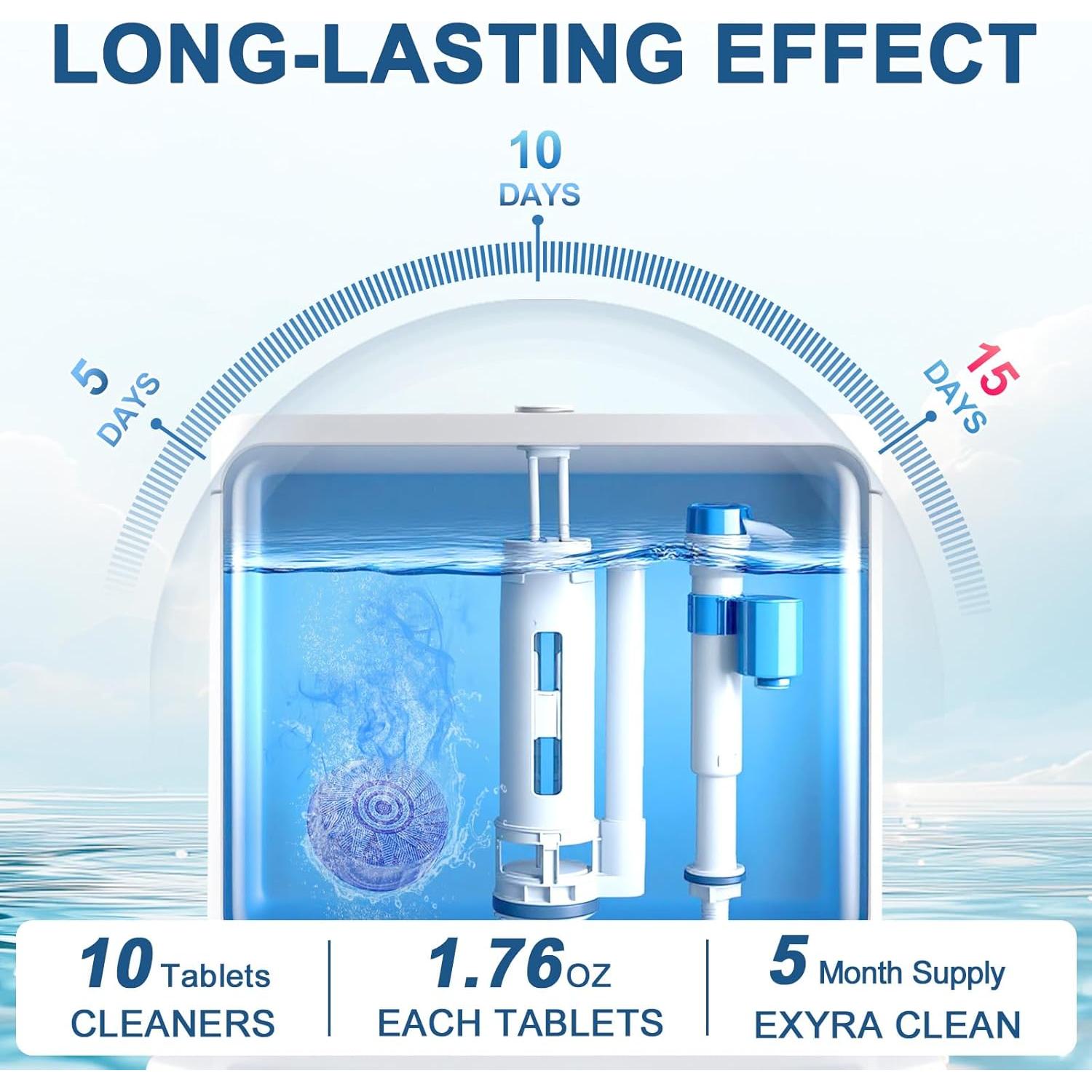 Pastillas Limpiadoras de Inodoro Msvvko - 10 Paquetes, Aroma Limón
