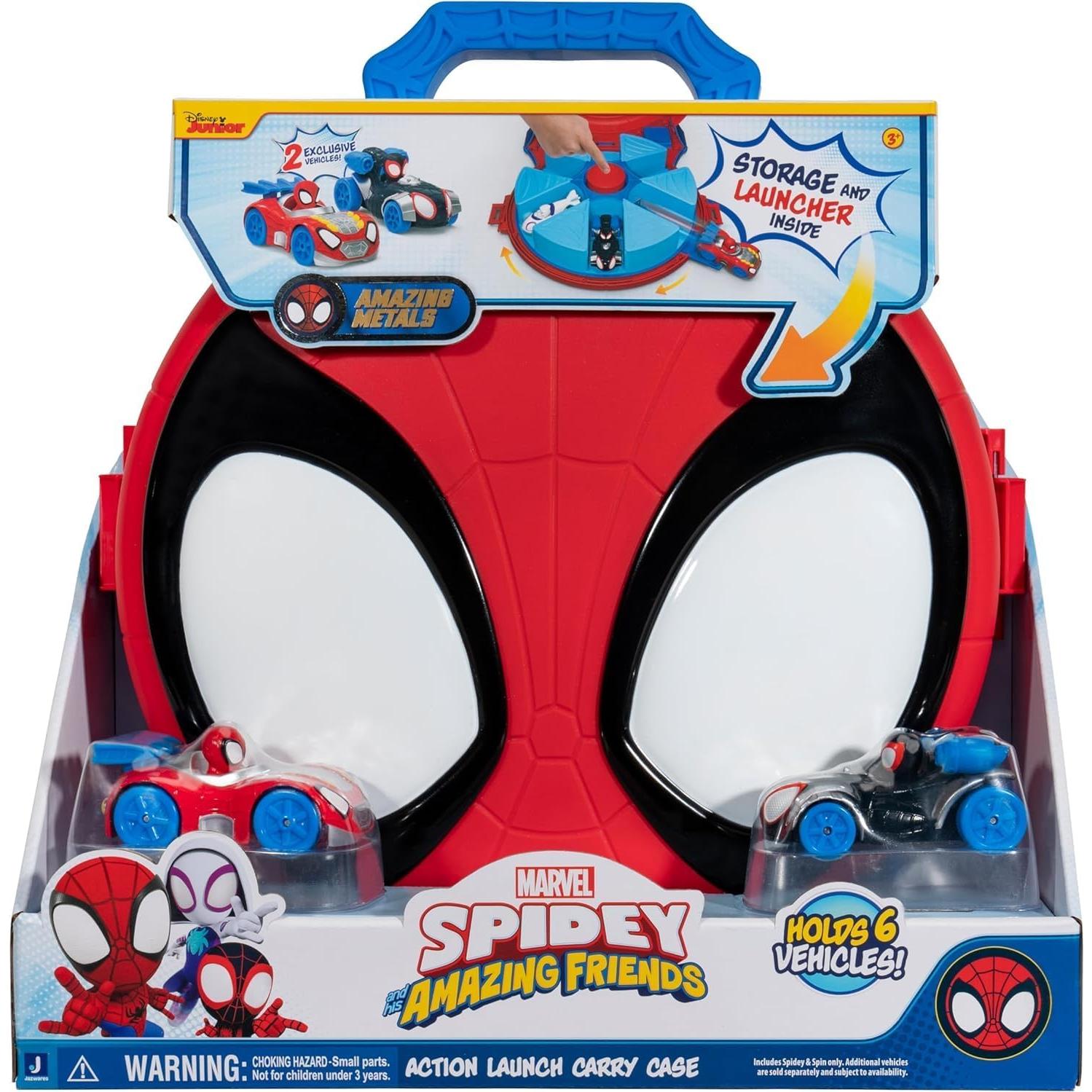 Funda de Transporte Spidey 30 cm con Lanzador y 2 Vehículos