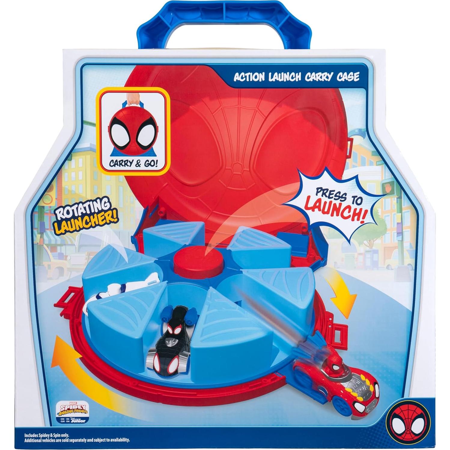 Funda de Transporte Spidey 30 cm con Lanzador y 2 Vehículos
