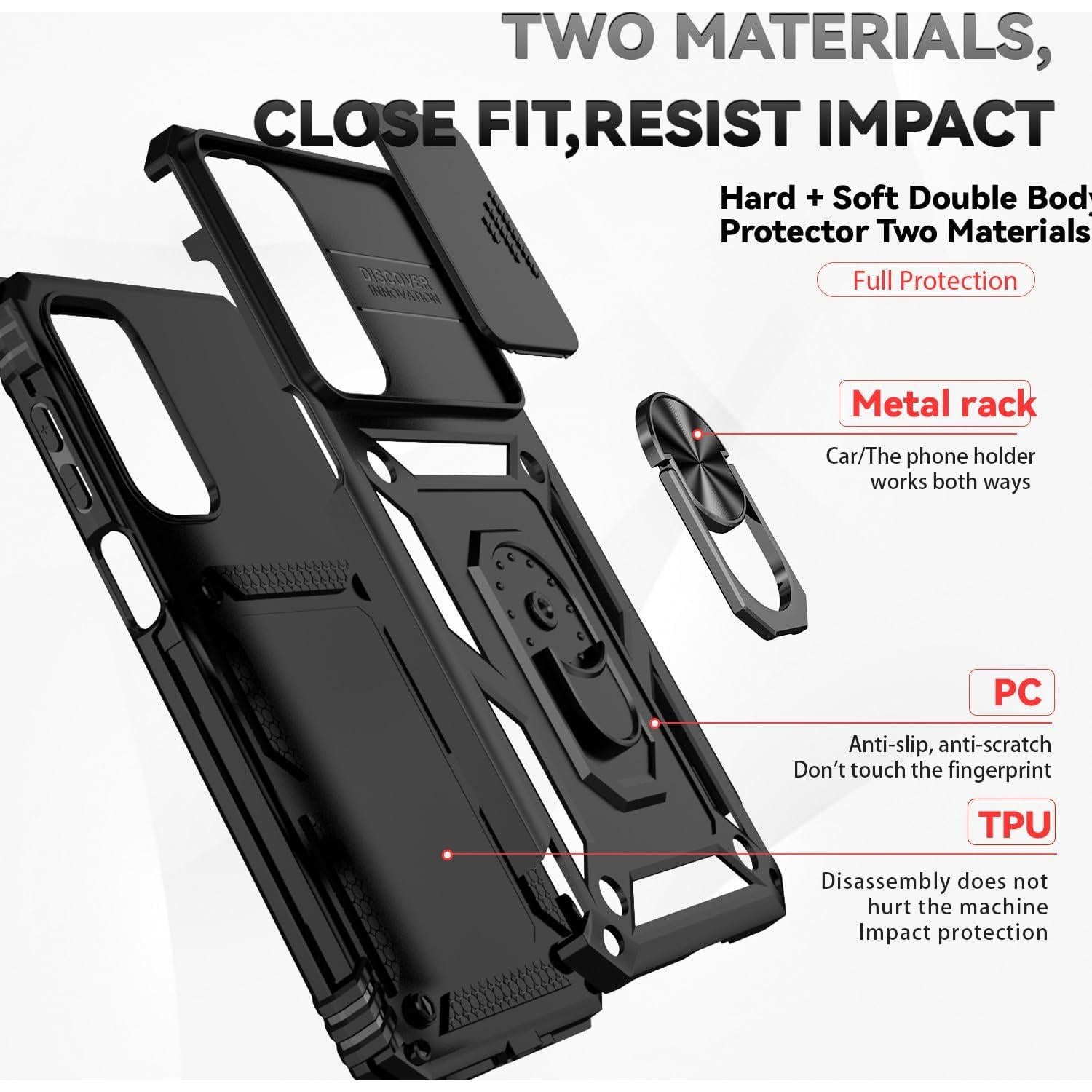 Funda Protectora Samsung Galaxy A16 5G con Soporte y Cámara