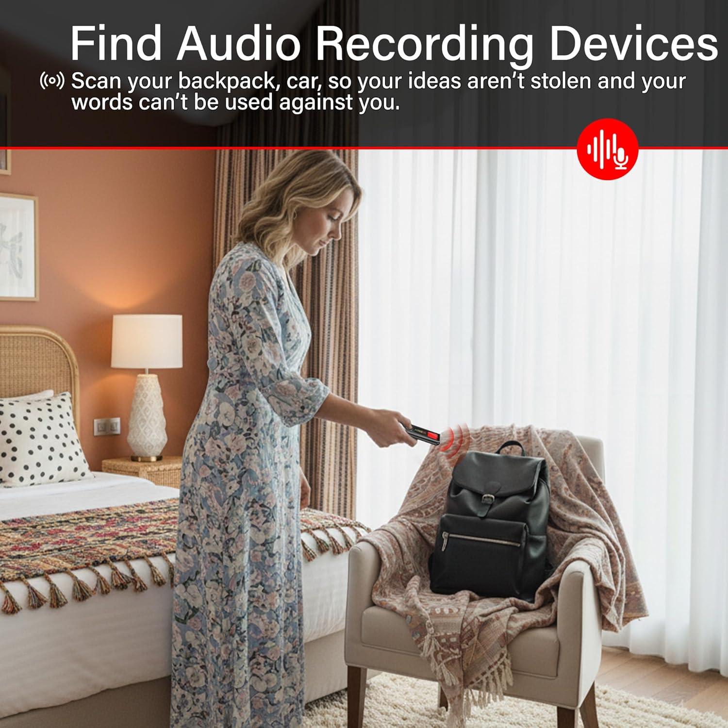 Detector de Cámara Oculta RoamRover con Escaneo RF y Alarma