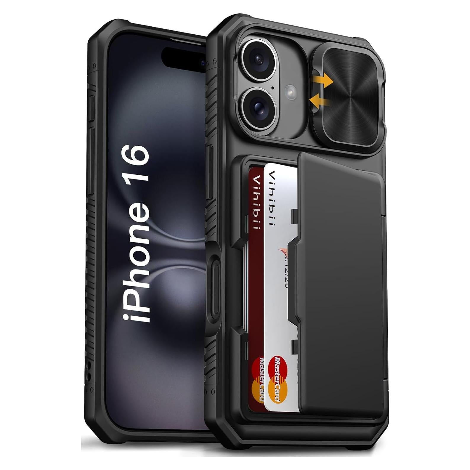 Funda Cartera Vihibii para iPhone 16 con Soporte y RFID