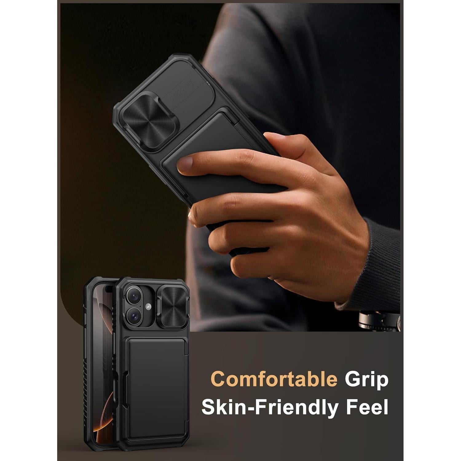 Funda Cartera Vihibii para iPhone 16 con Soporte y RFID