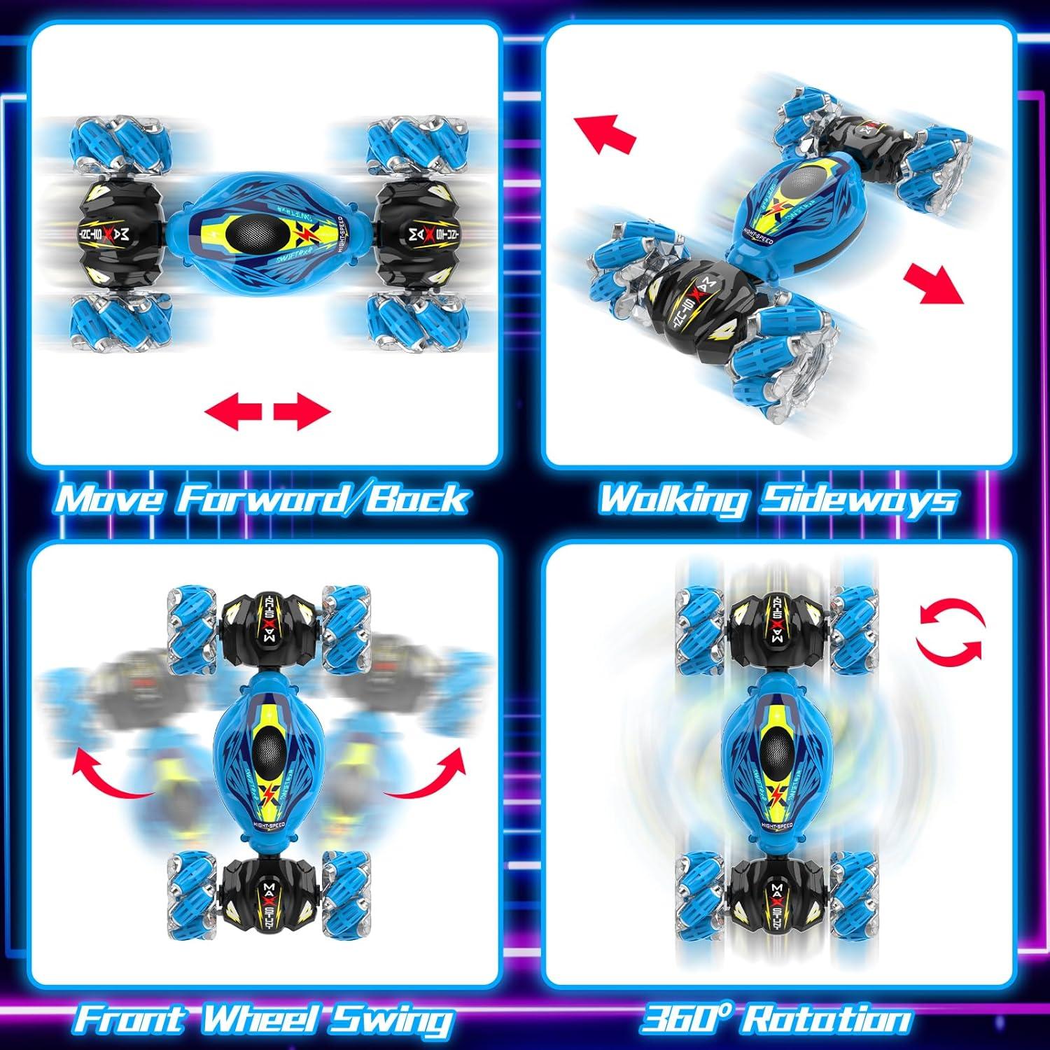 Coche Acrobático RC Cucocue 2.4GHz con Sensor de Gestos Azul