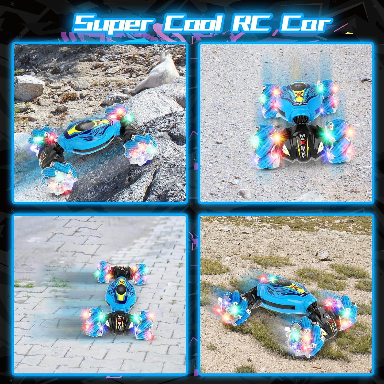 Coche Acrobático RC Cucocue 2.4GHz con Sensor de Gestos Azul