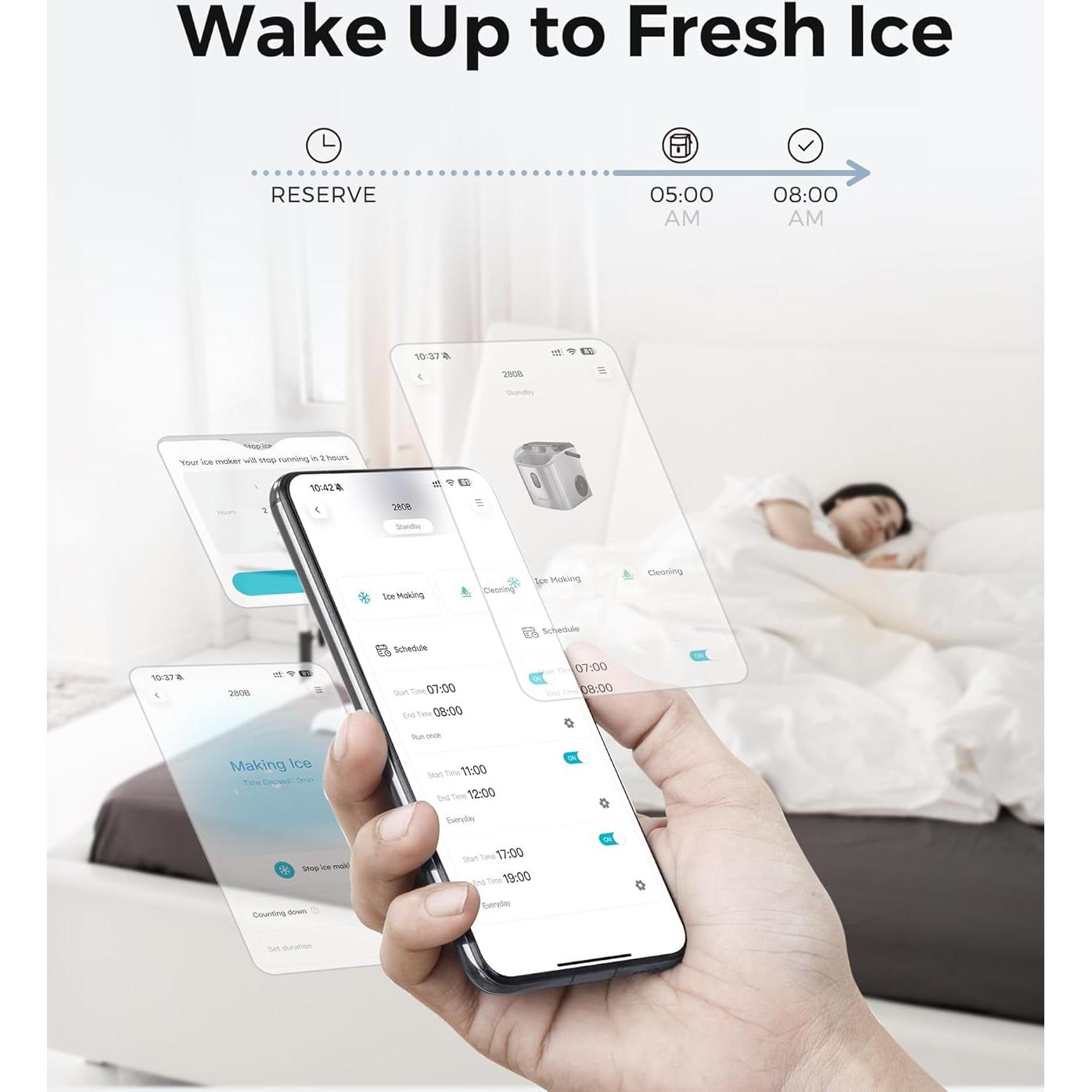 Fabricador de Hielo Portátil Ecozy IM-NS280B 15.4 kg/día