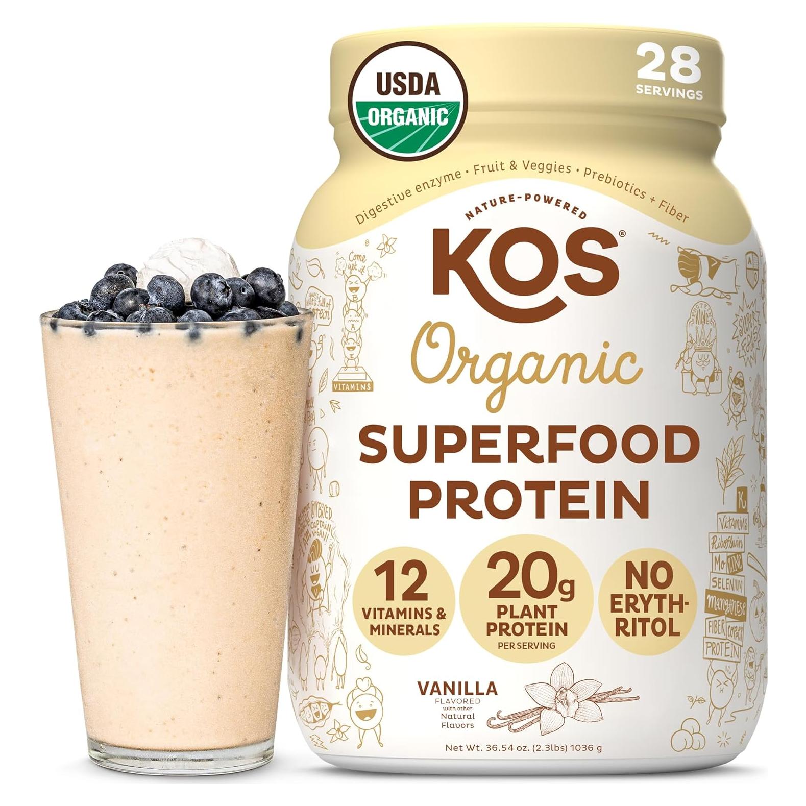 KOS Polvo de Proteína Vegana Vainilla Orgánica 1.1kg