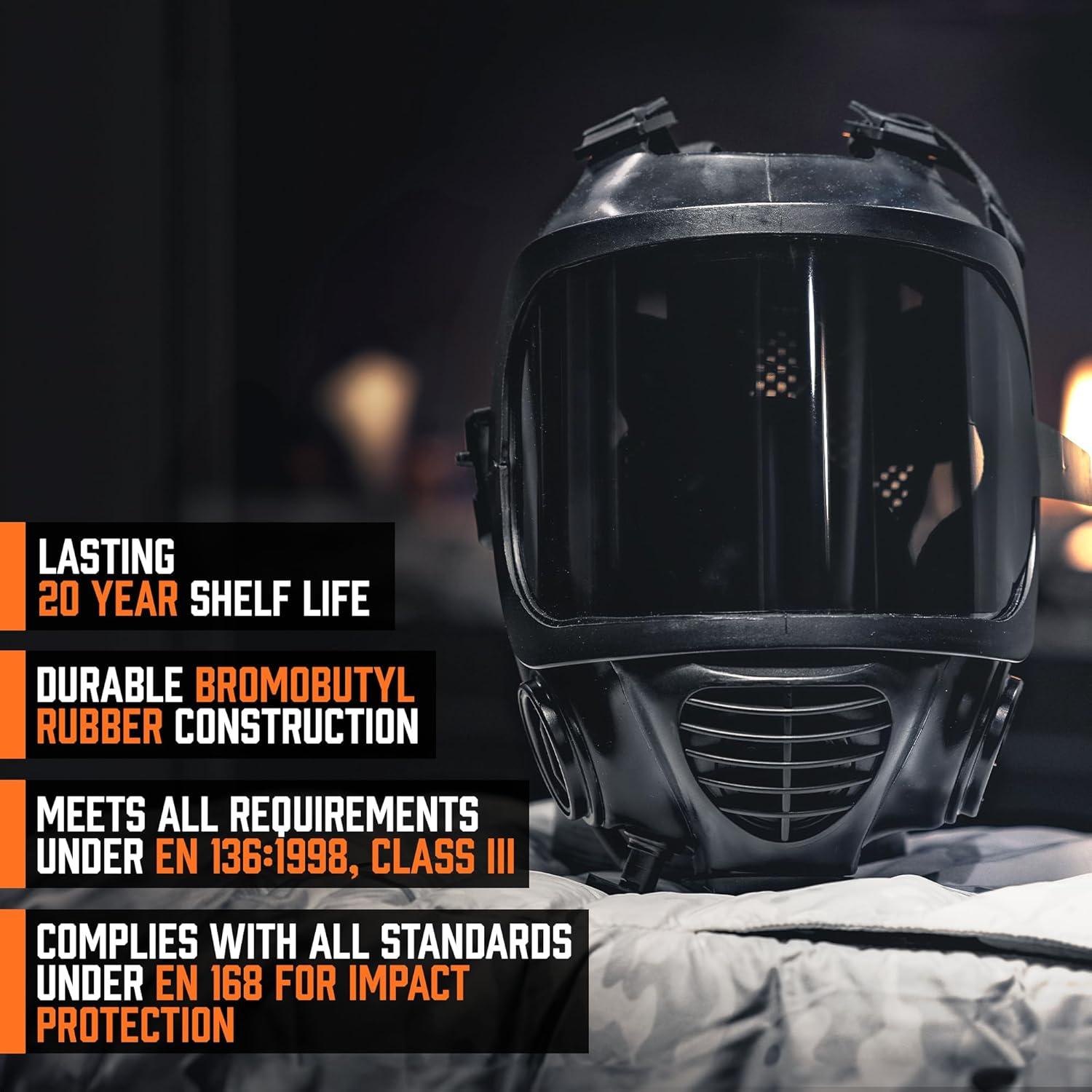 MIRA Safety Máscara de Gas CBRN Reutilizable CM-6M con Sistema de Bebida