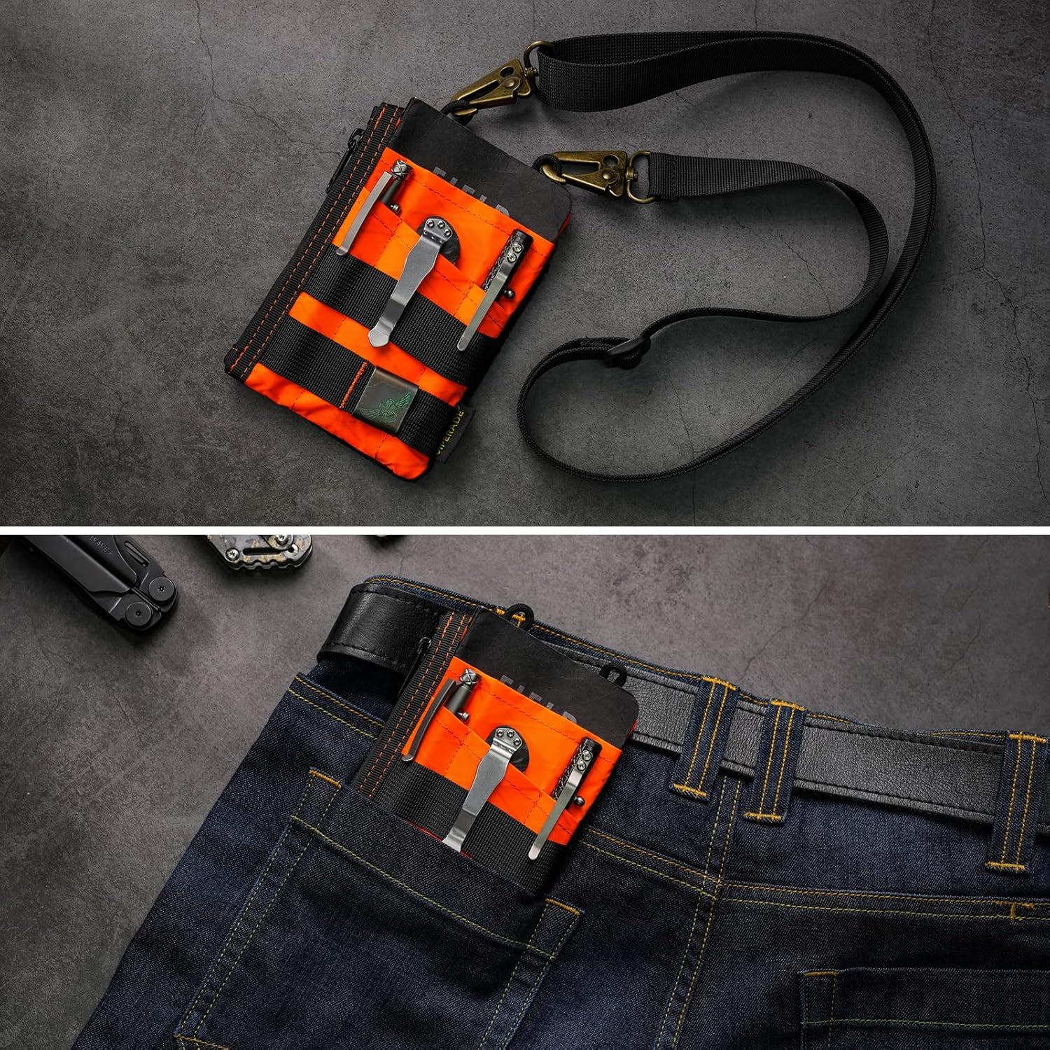 VIPERADE VE16 X-pac Pocket Organizer, EDC Pouch for Men, 7 Pockets EDC Pocket Organizer EDC Pouch for Everyday Carry, Multitool Pocket Pouch Wallet, Pocket Pouch for Men