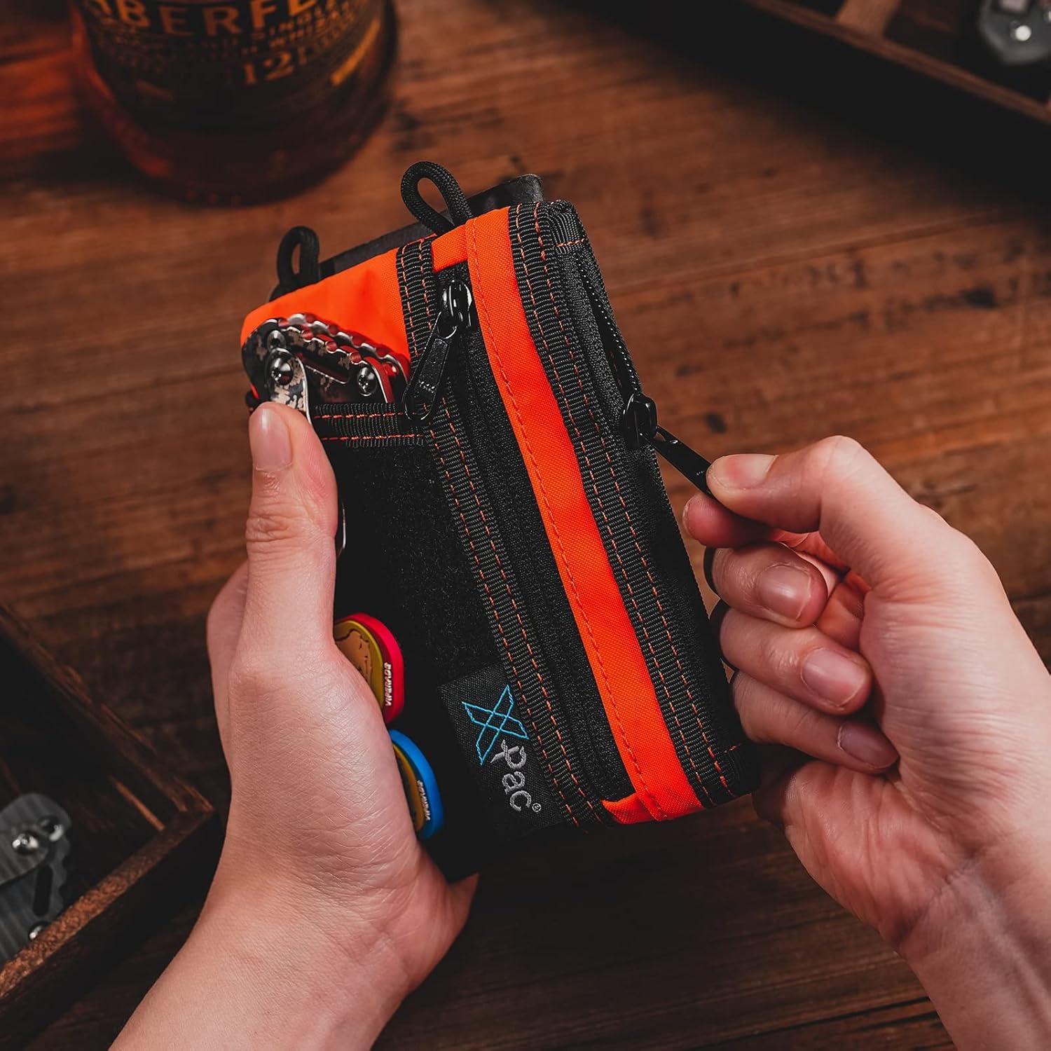 VIPERADE VE16 X-pac Pocket Organizer, EDC Pouch for Men, 7 Pockets EDC Pocket Organizer EDC Pouch for Everyday Carry, Multitool Pocket Pouch Wallet, Pocket Pouch for Men