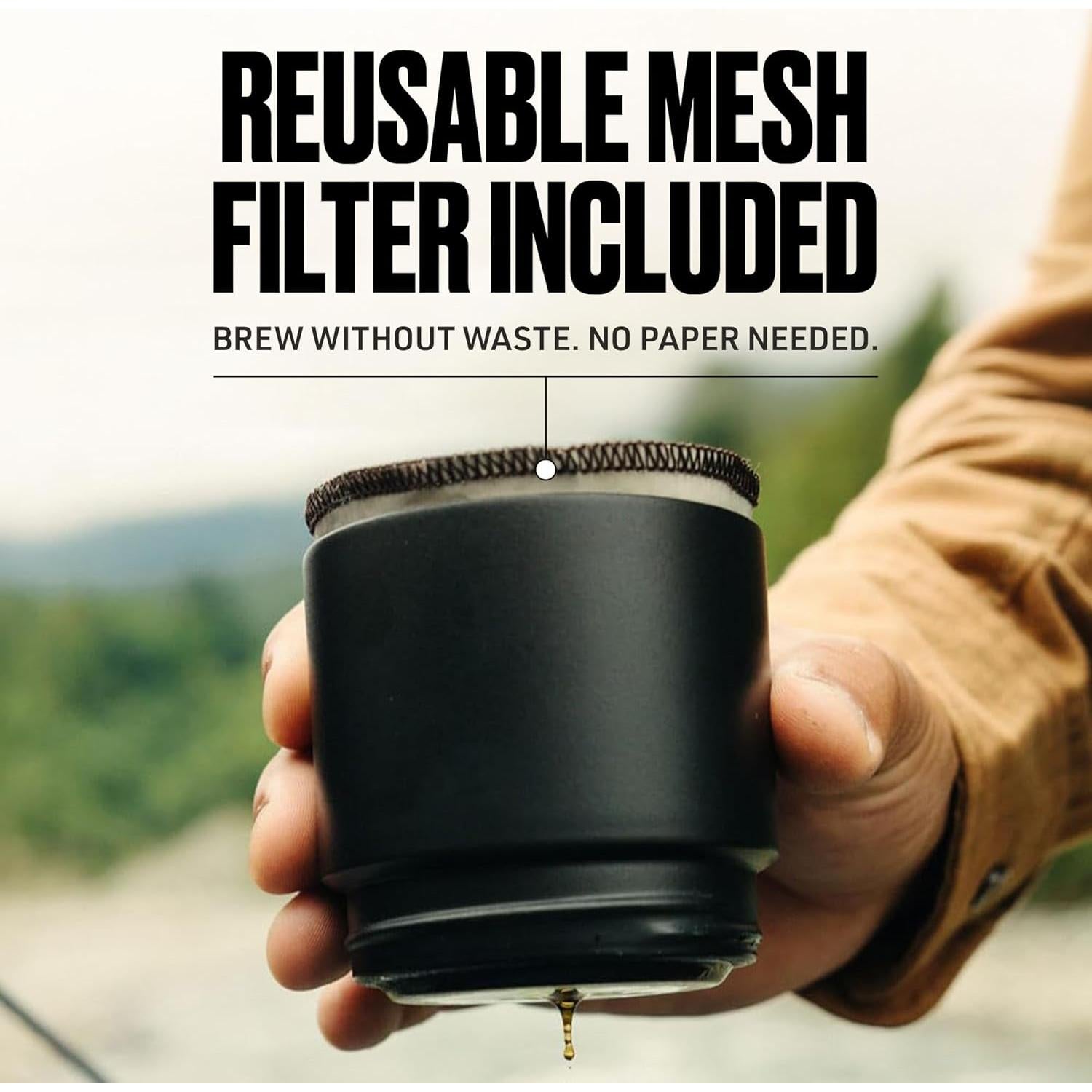 Kit de Café Pour Over VSSL Negro | 2 Tazas Acero Inoxidable 10oz