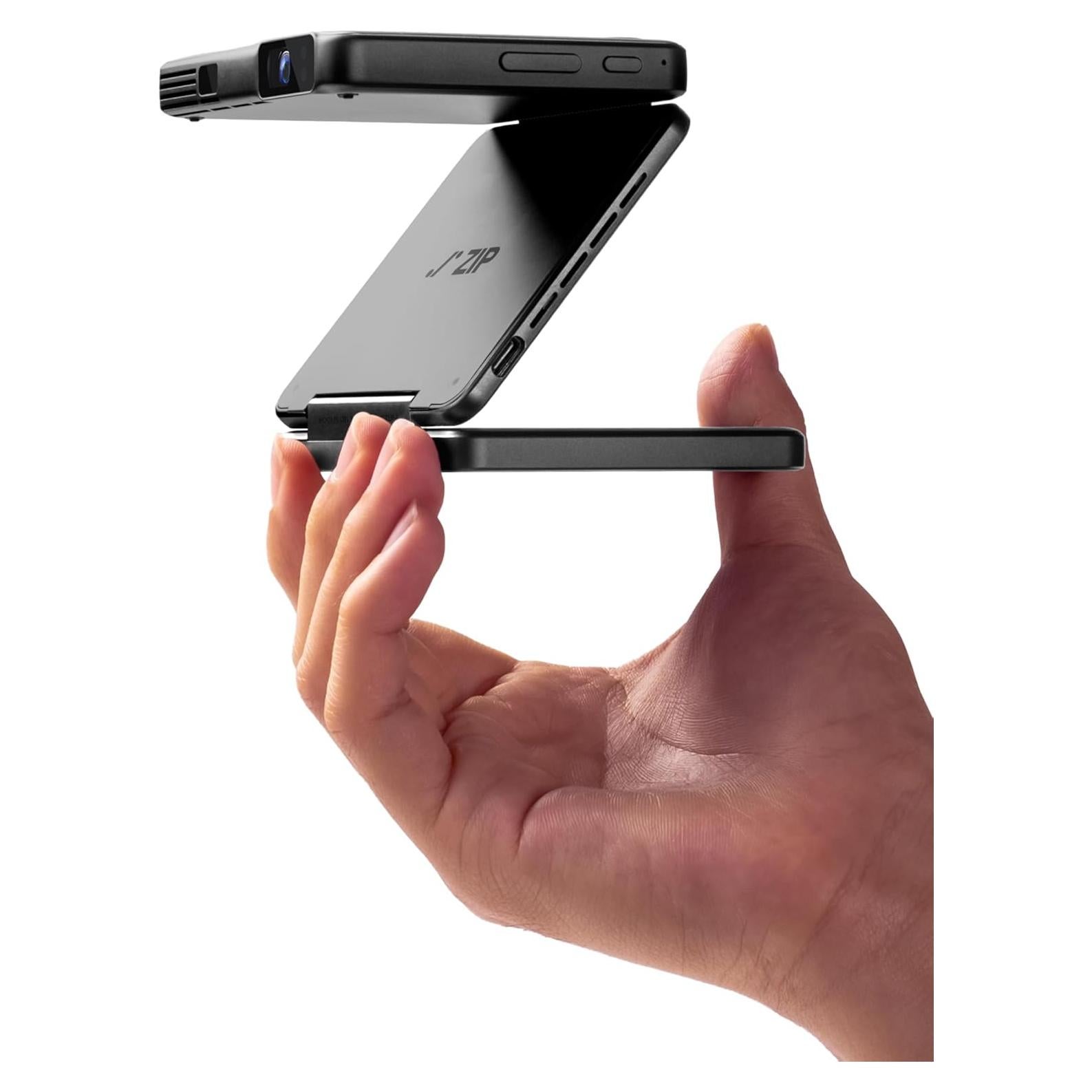 Proyector Mini Aurzen ZIP Tri-Fold Bluetooth 5.4 720p Gris