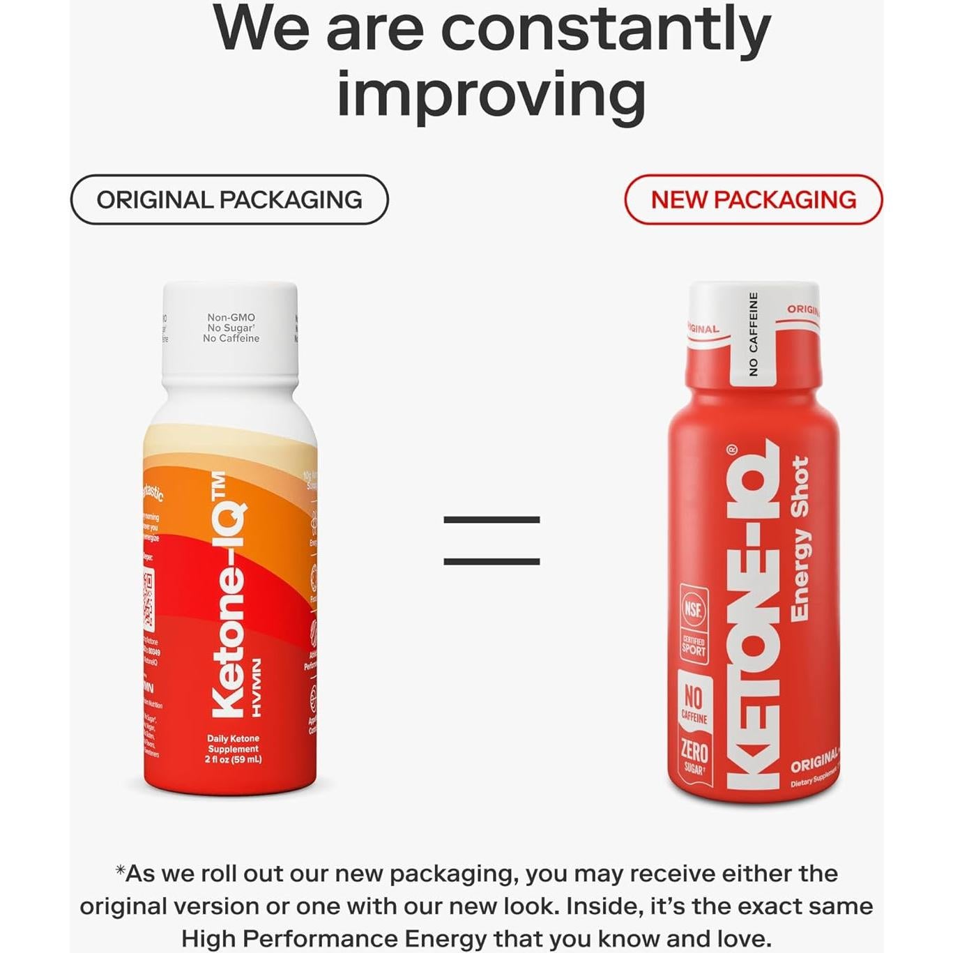 Ketone-IQ Sin Cafeína - 24 Disparos de Cetonas 10g - Natural