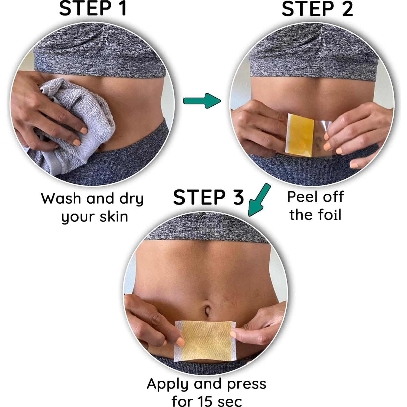 Parche Corporal Reafirmante Natural WisePatch - 50 Pcs