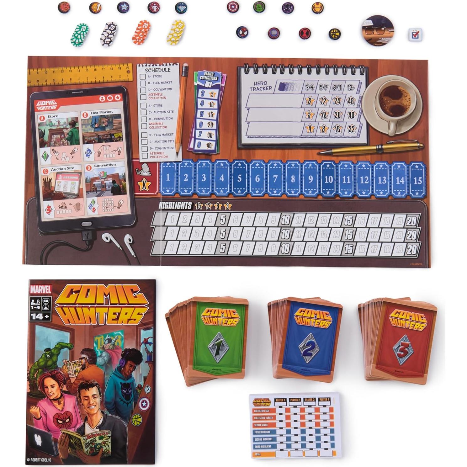 Juego de Cartas Cazadores de Cómics Marvel Spin Master