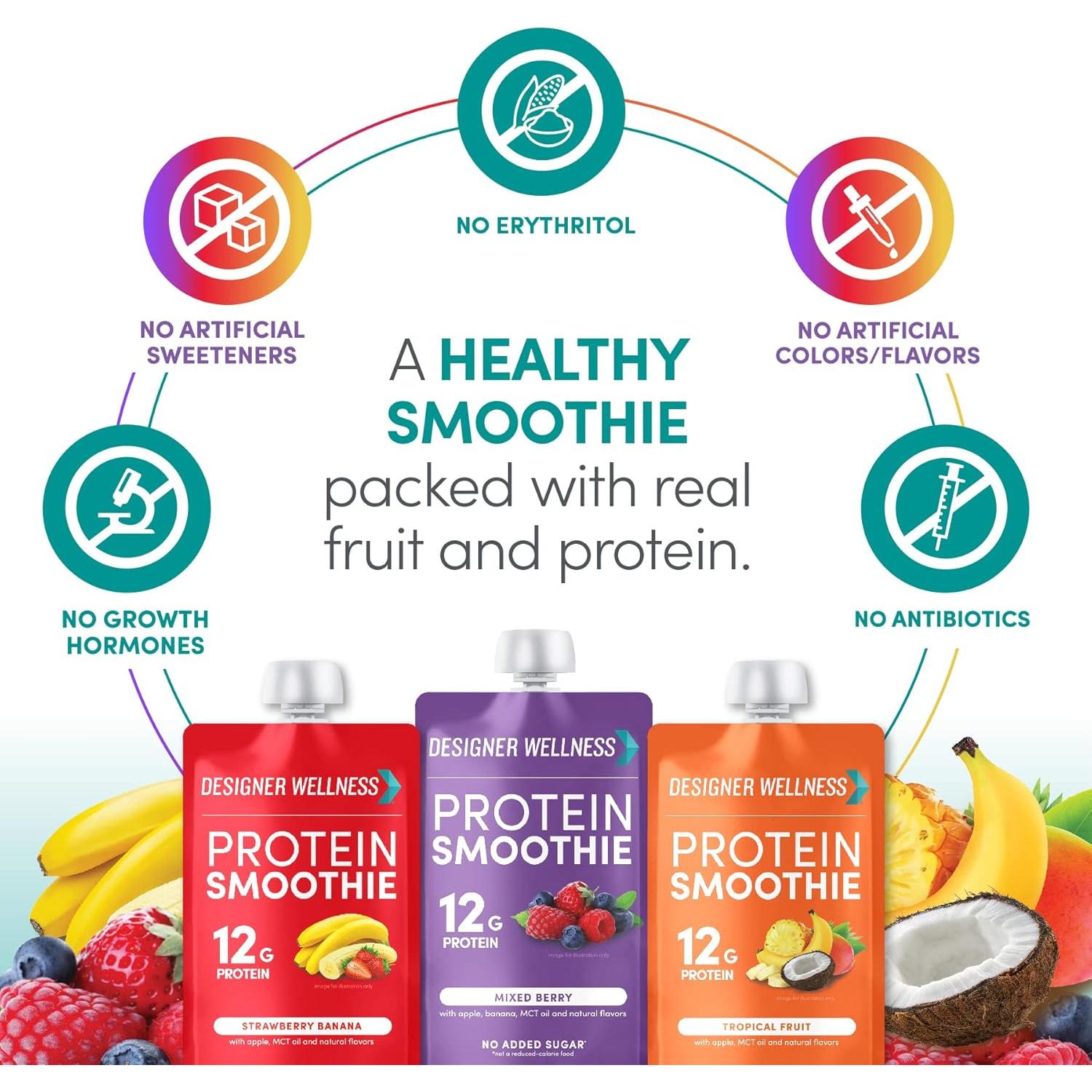 Batido de Proteína Designer Wellness 12g Proteína 124ml x12