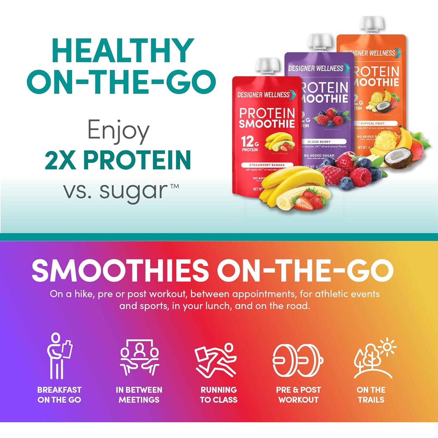 Batido de Proteína Designer Wellness 12g Proteína 124ml x12