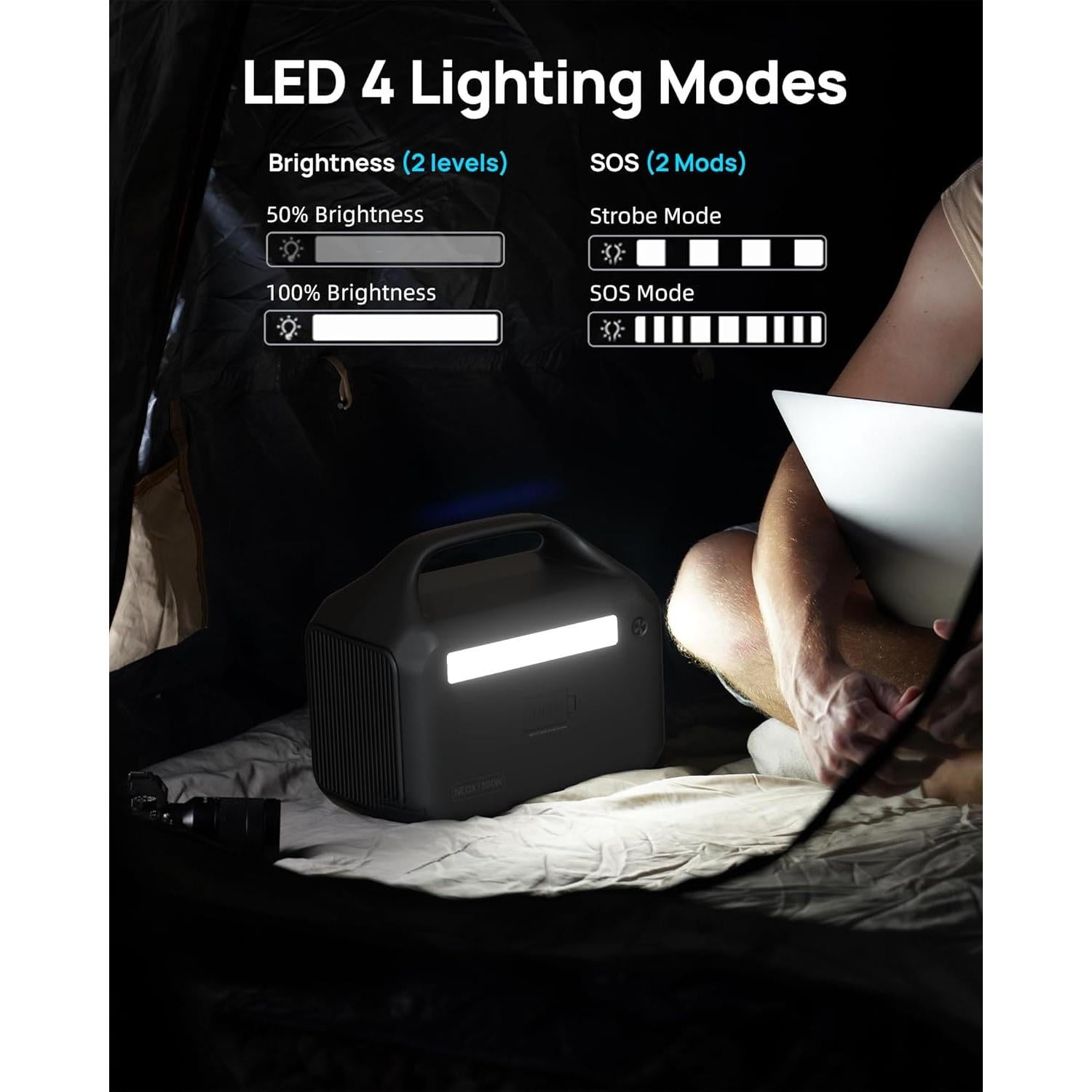 Estación de Energía Portátil DARAN NEO 300W 192Wh para Camping