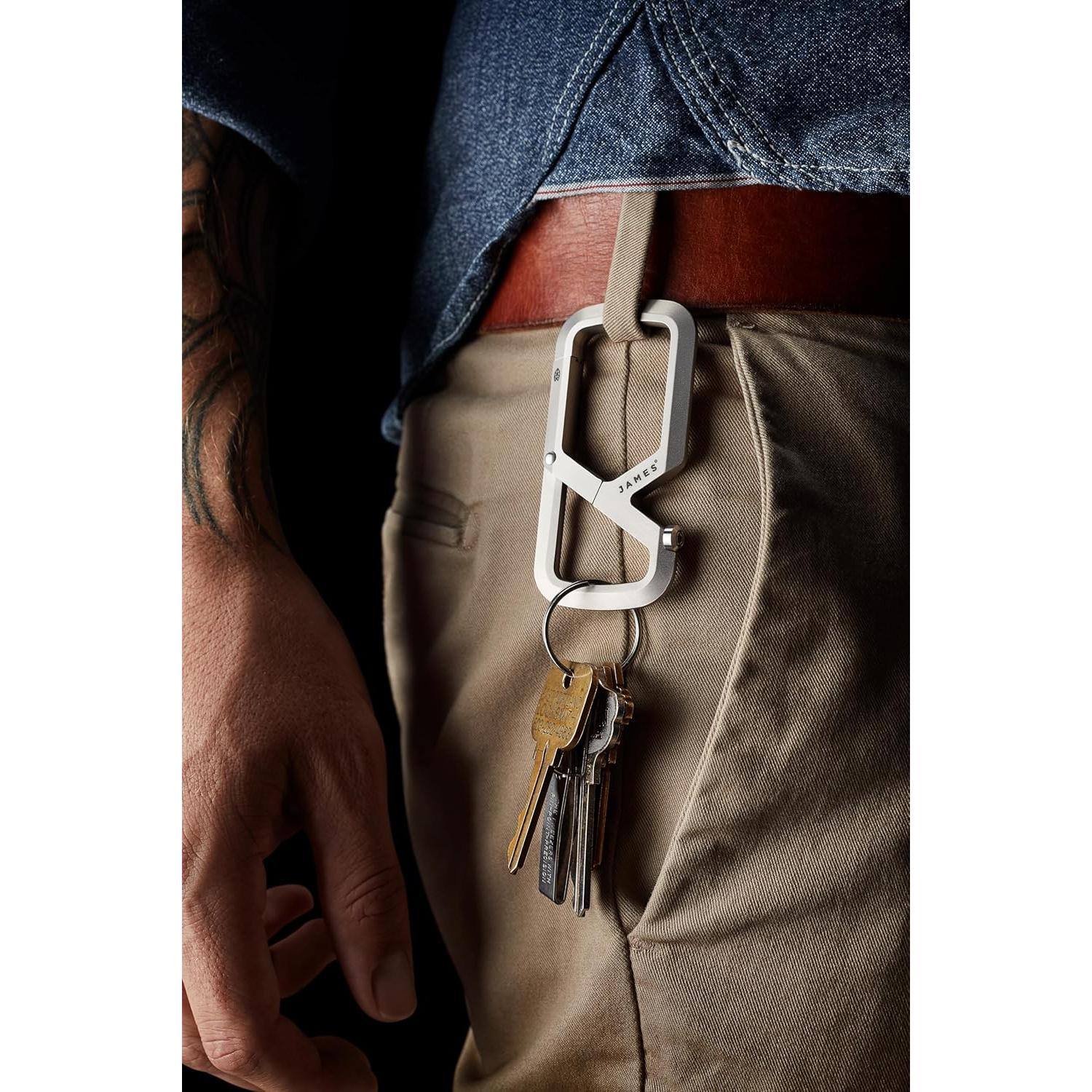 Carabiner JAMES° Mehlville Titanio Doble Compartimento 7.94 cm