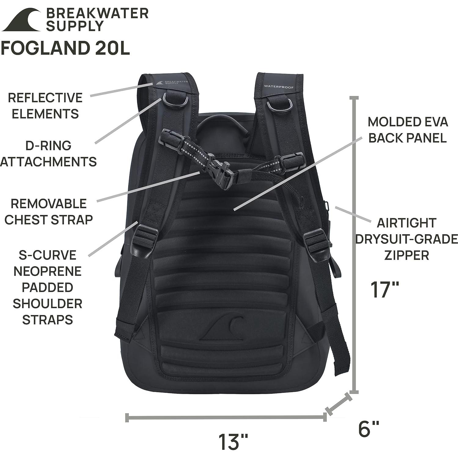 Mochila Impermeable Fogland 20L Breakwater Supply - IP68
