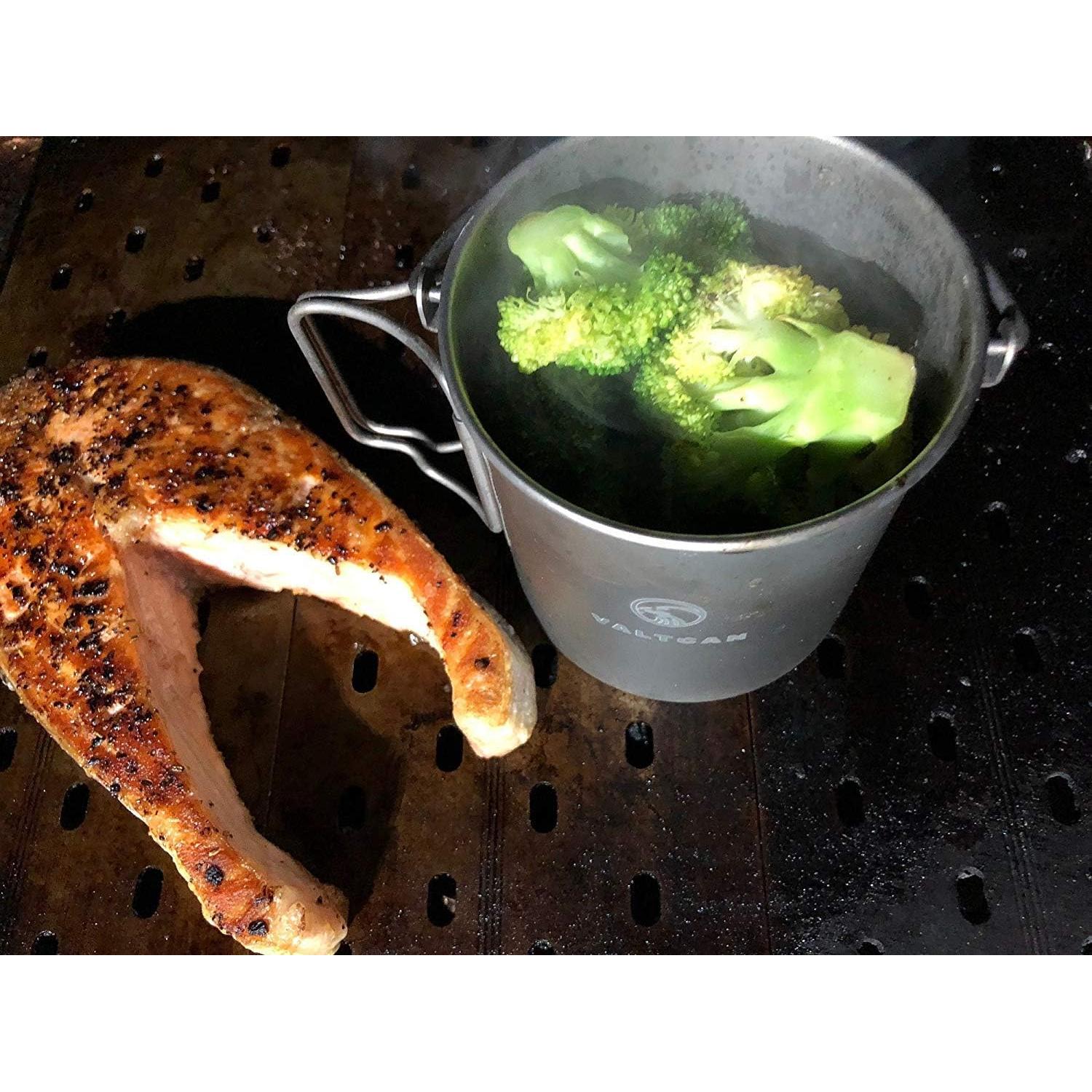 Olla de Titanio Valtcan 750ml Plegable para Camping