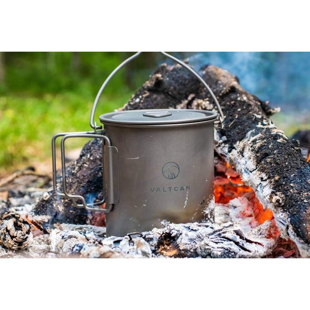 Olla de Titanio Valtcan 750ml Plegable para Camping
