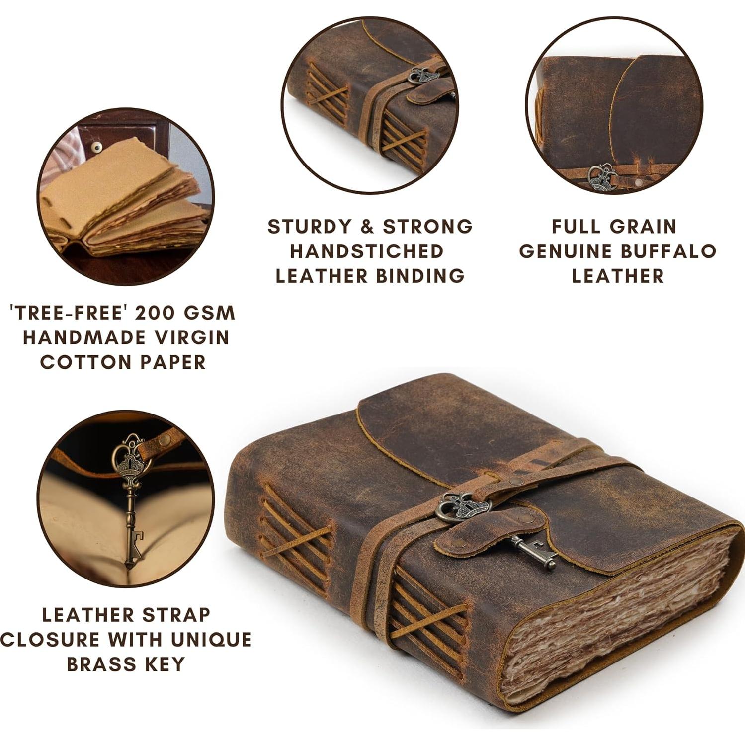 Diario de Cuero Vintage Leather Village 200 Páginas A6