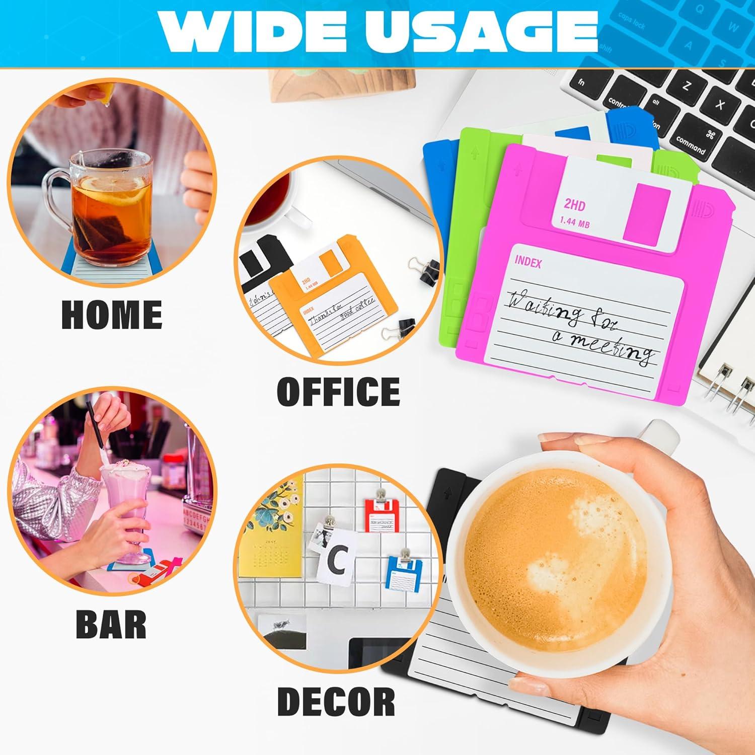 6 Posavasos de Silicona DIMROM Cuadrados 9x9 cm Flexibles