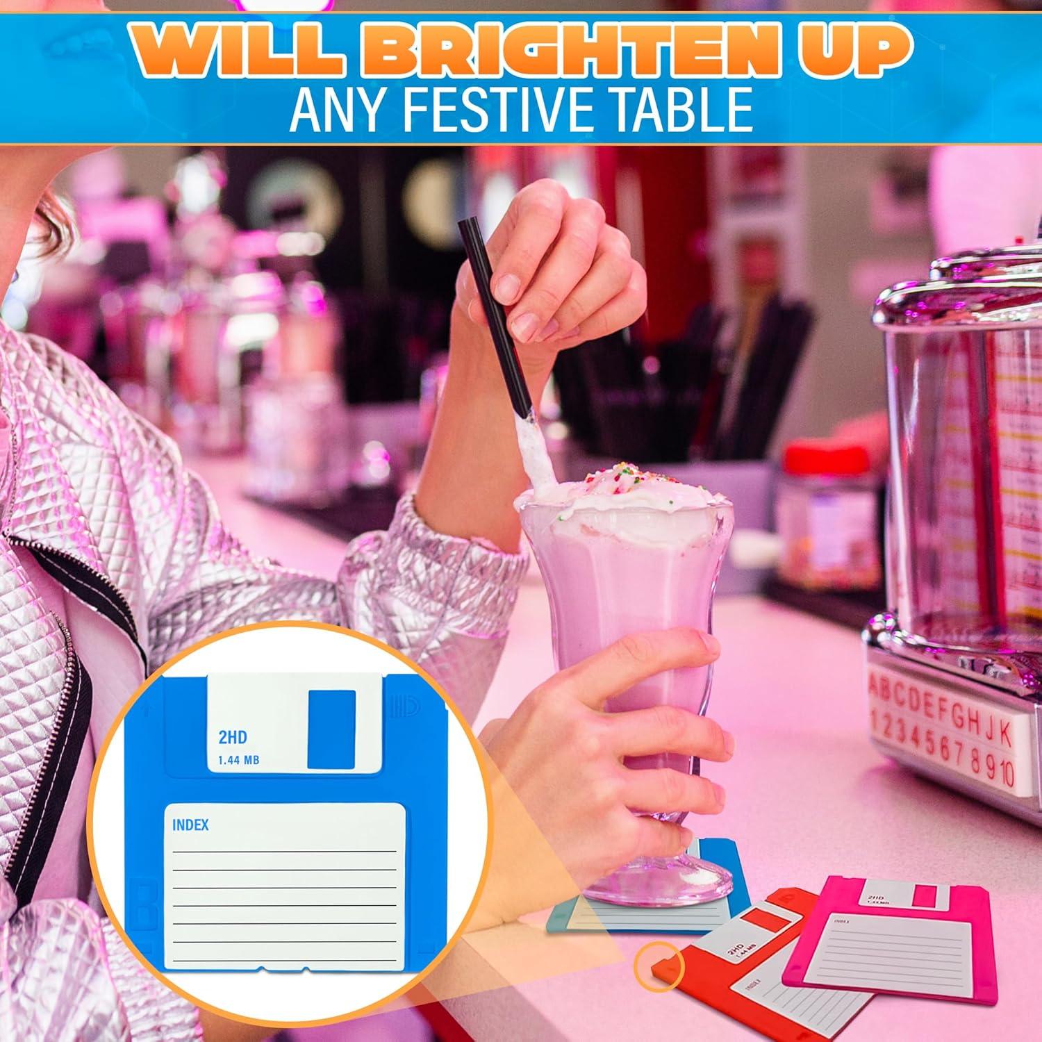 6 Posavasos de Silicona DIMROM Cuadrados 9x9 cm Flexibles