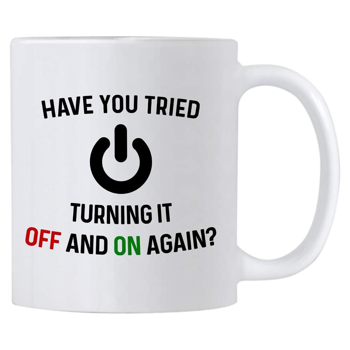 Taza de café 11 oz Casitika blanca para geek de TI