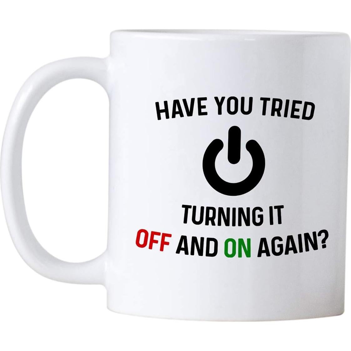 Taza de café 11 oz Casitika blanca para geek de TI