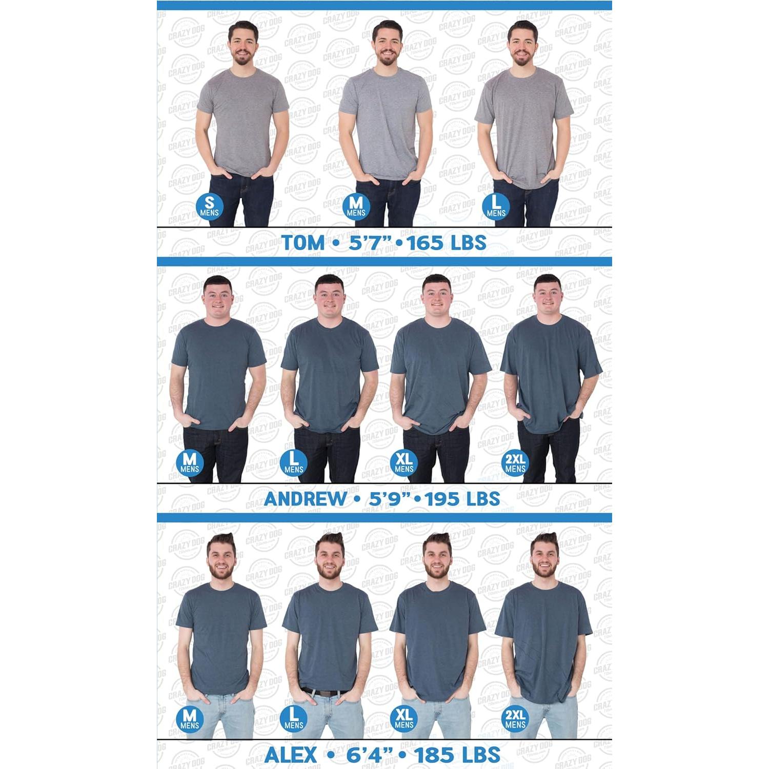 Camiseta Divertida para Hombre Crazy Dog Stay Weird - Mediana