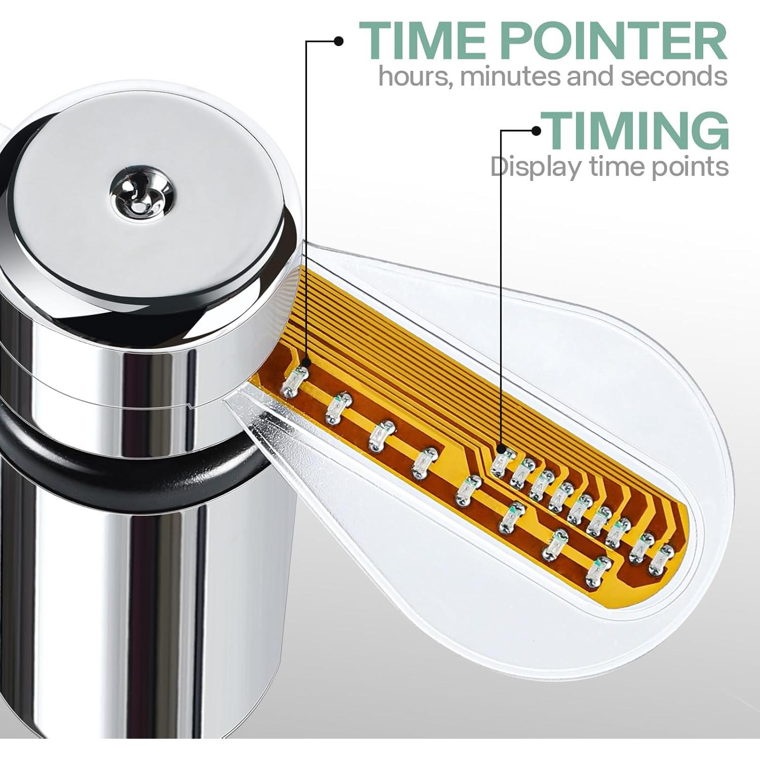 Ventilador USB ONXE EVN-006 con reloj LED y cuello flexible