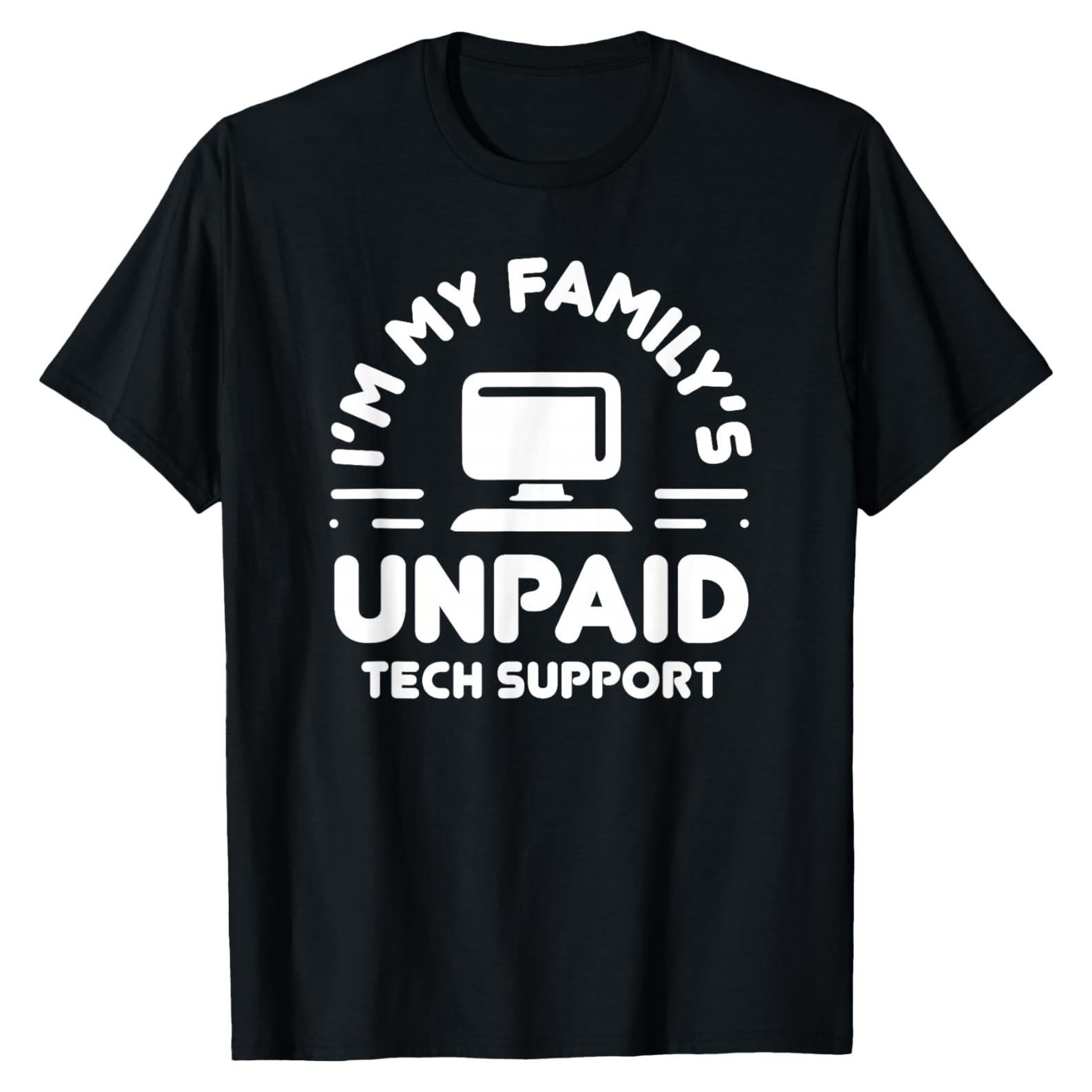 Camiseta Divertida Soporte Técnico No Remunerado Ingeniero Informático