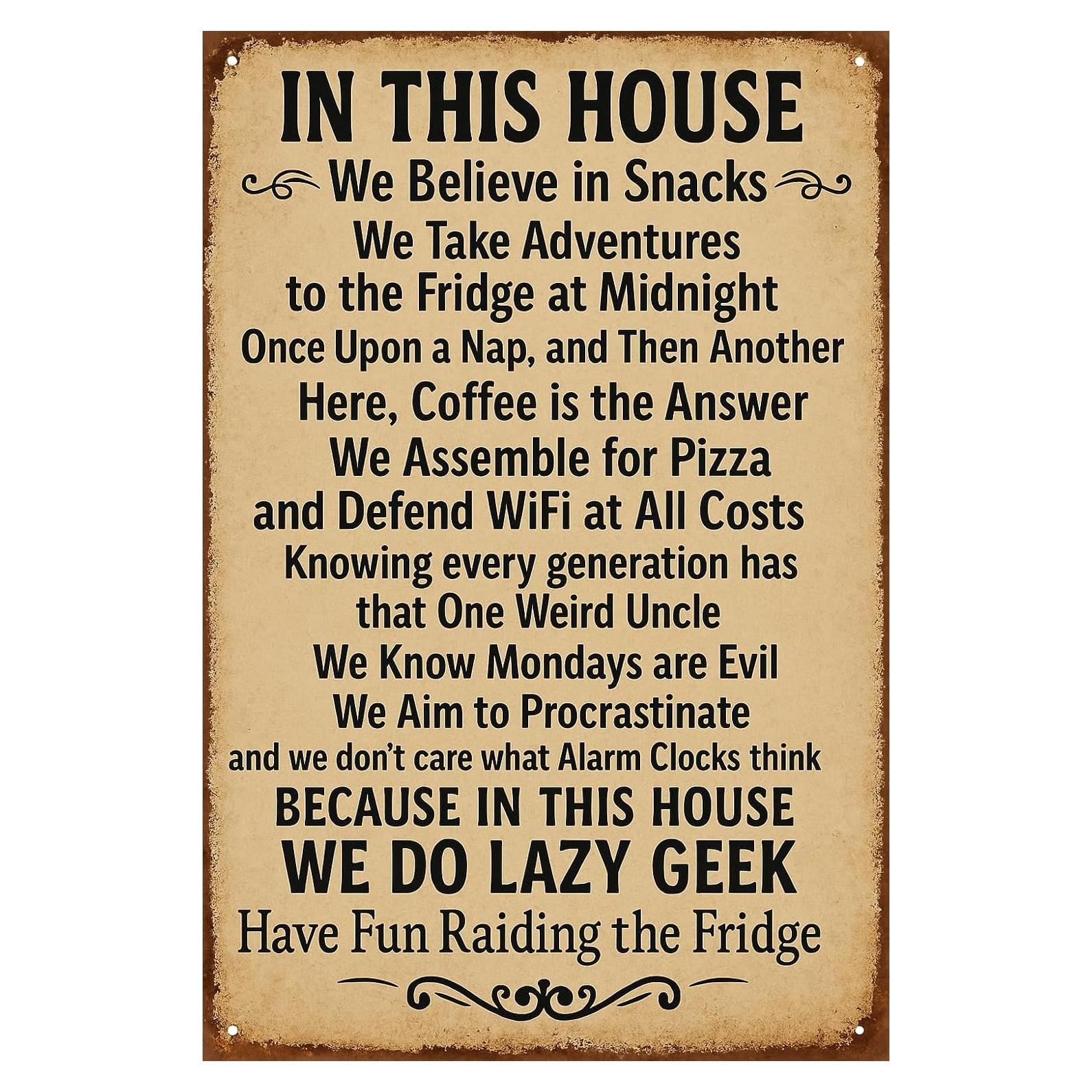 Cartel de Metal Vintage SKYOCEAN 30x20 cm Decoración Retro