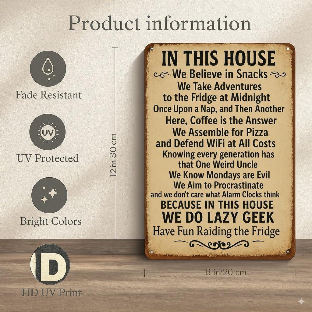 Cartel de Metal Vintage SKYOCEAN 30x20 cm Decoración Retro