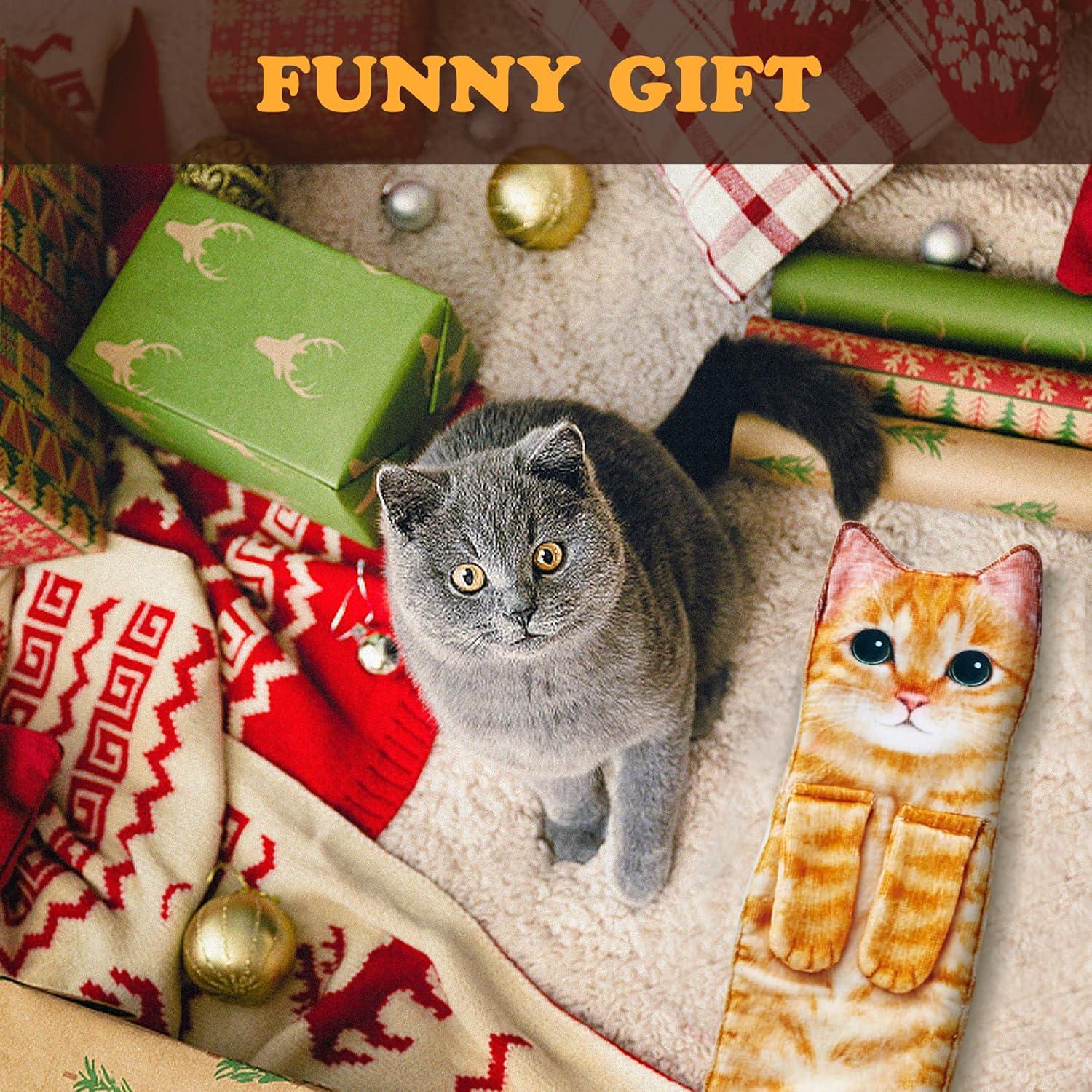 Toalla de Mano Divertida Gato AGRIMONY Naranja 63.5x15.2 cm