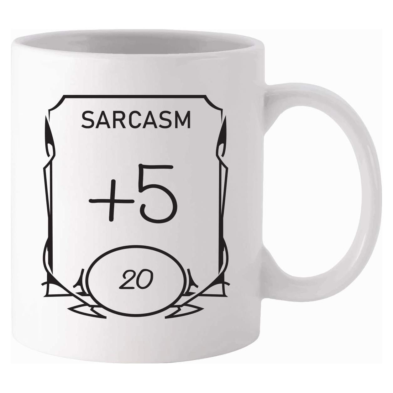 Taza de Cerámica Blanca Sarcasmo +5 11oz Tazas Divertidas