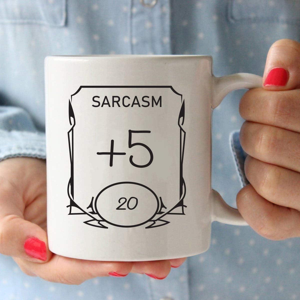 Taza de Cerámica Blanca Sarcasmo +5 11oz Tazas Divertidas
