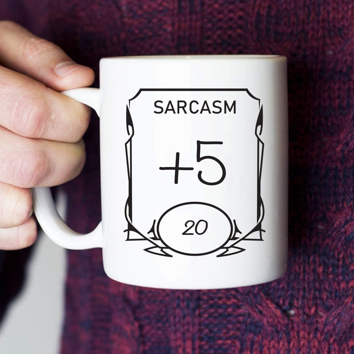 Taza de Cerámica Blanca Sarcasmo +5 11oz Tazas Divertidas