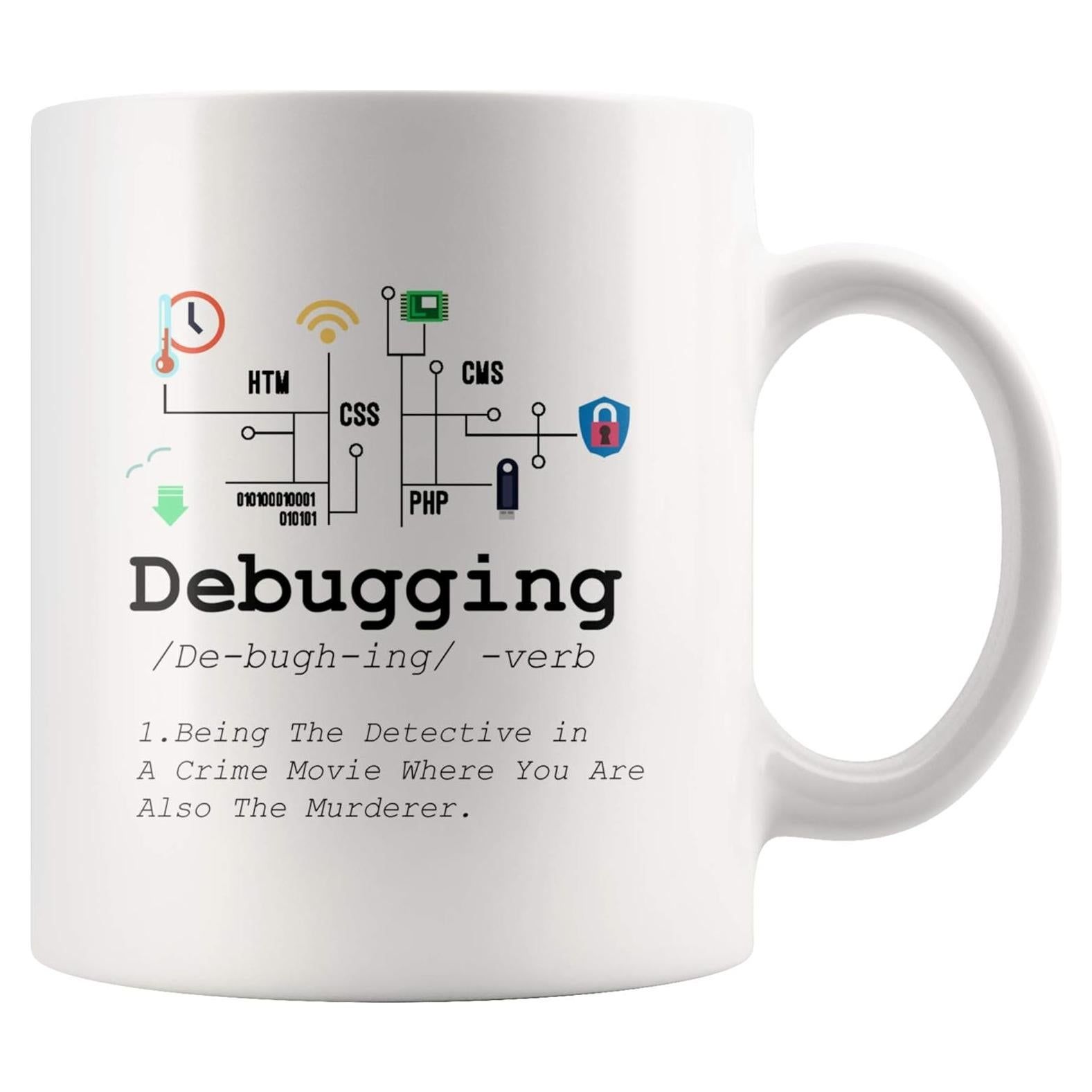 Taza de Cerámica Panvola 11 oz Divertida para Programadores
