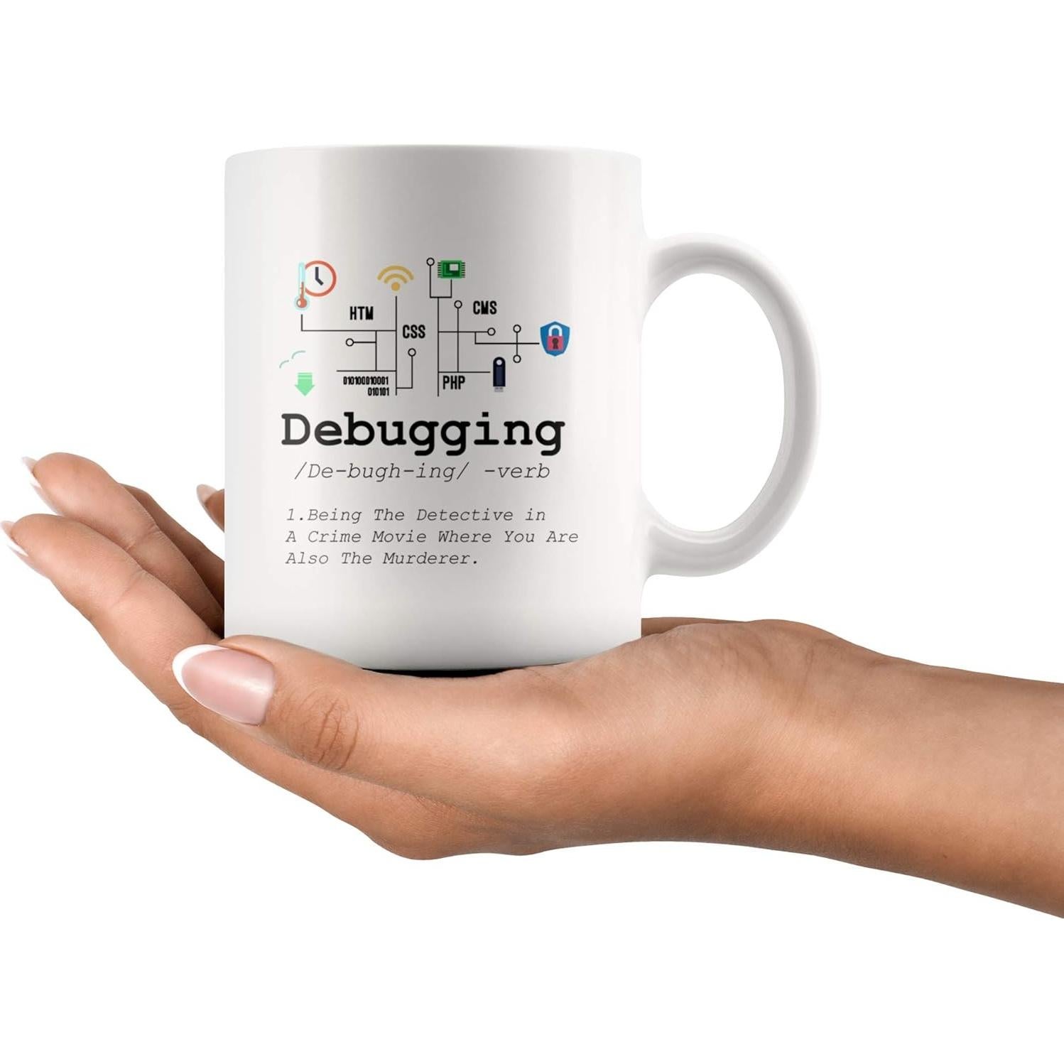 Taza de Cerámica Panvola 11 oz Divertida para Programadores
