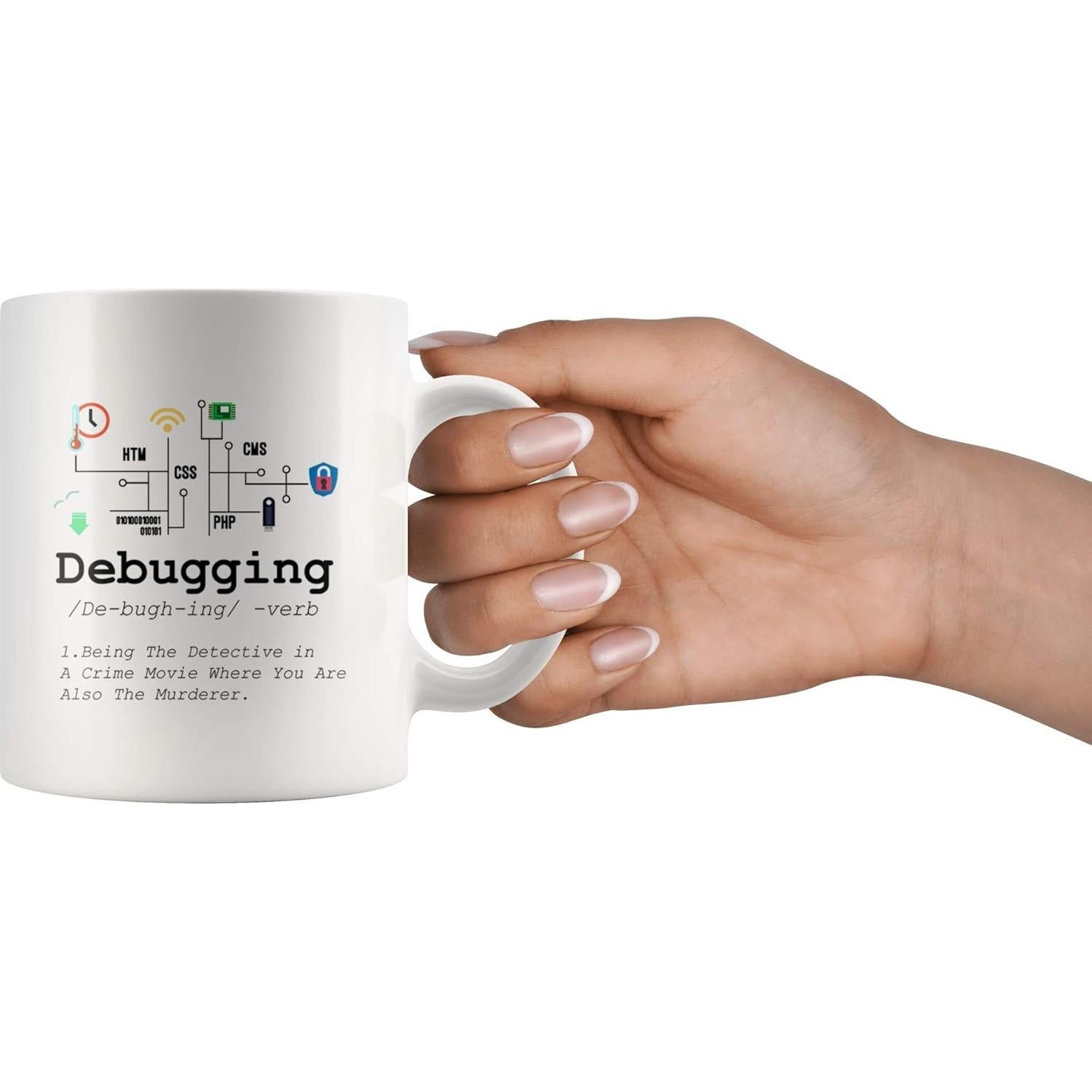 Taza de Cerámica Panvola 11 oz Divertida para Programadores