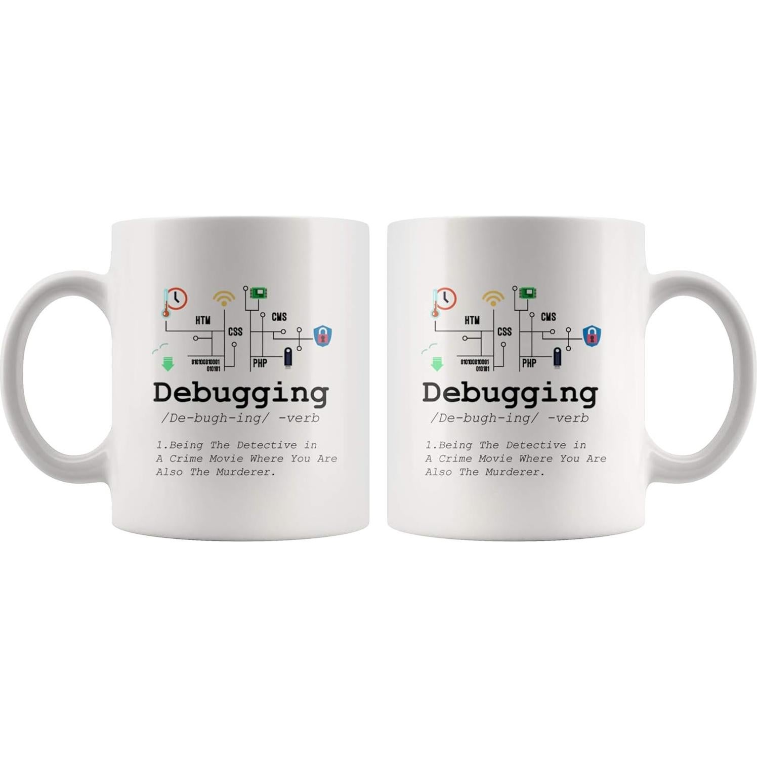 Taza de Cerámica Panvola 11 oz Divertida para Programadores