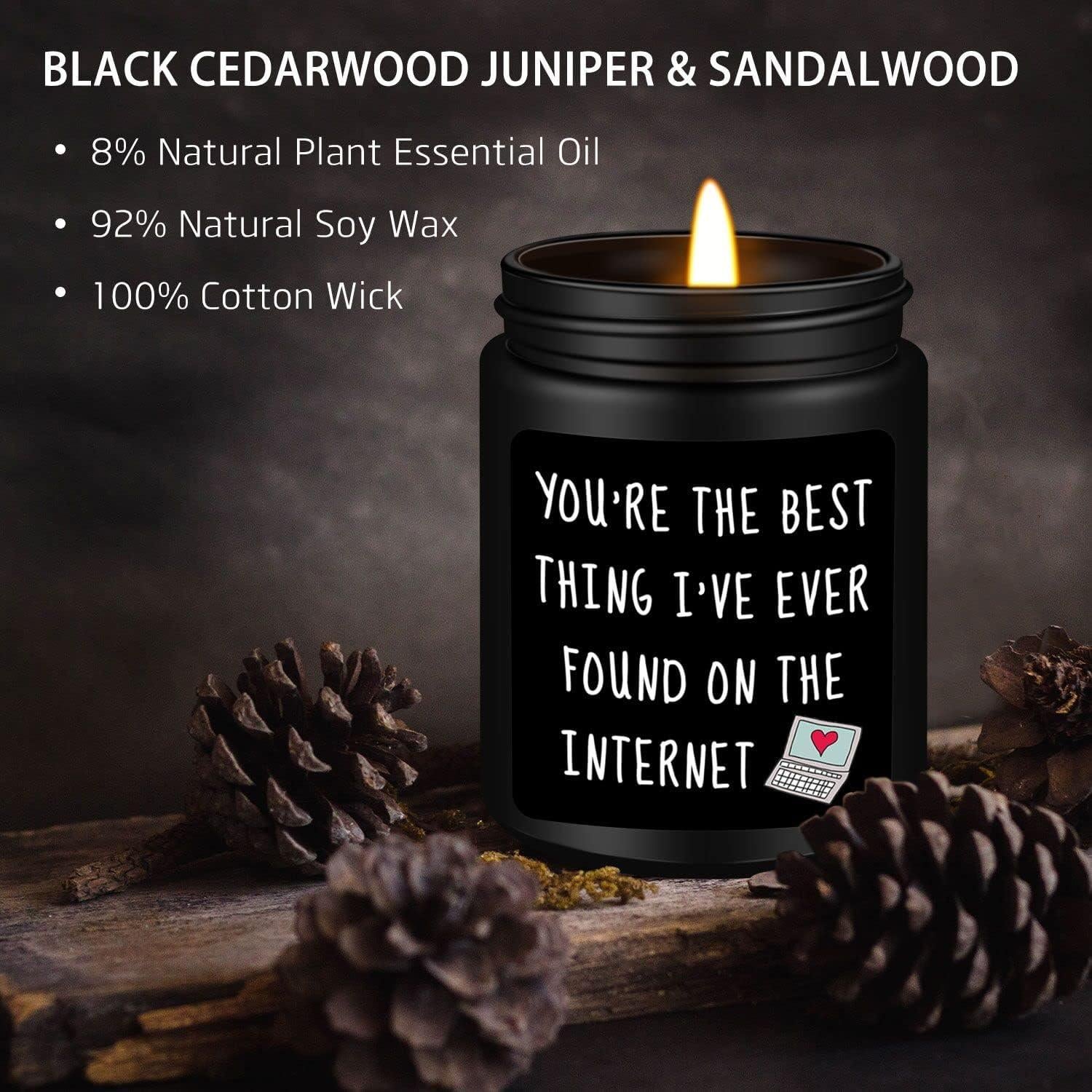 Vela Aromática Homsolver 396g Cedro Negro y Enebro - Regalo para Él