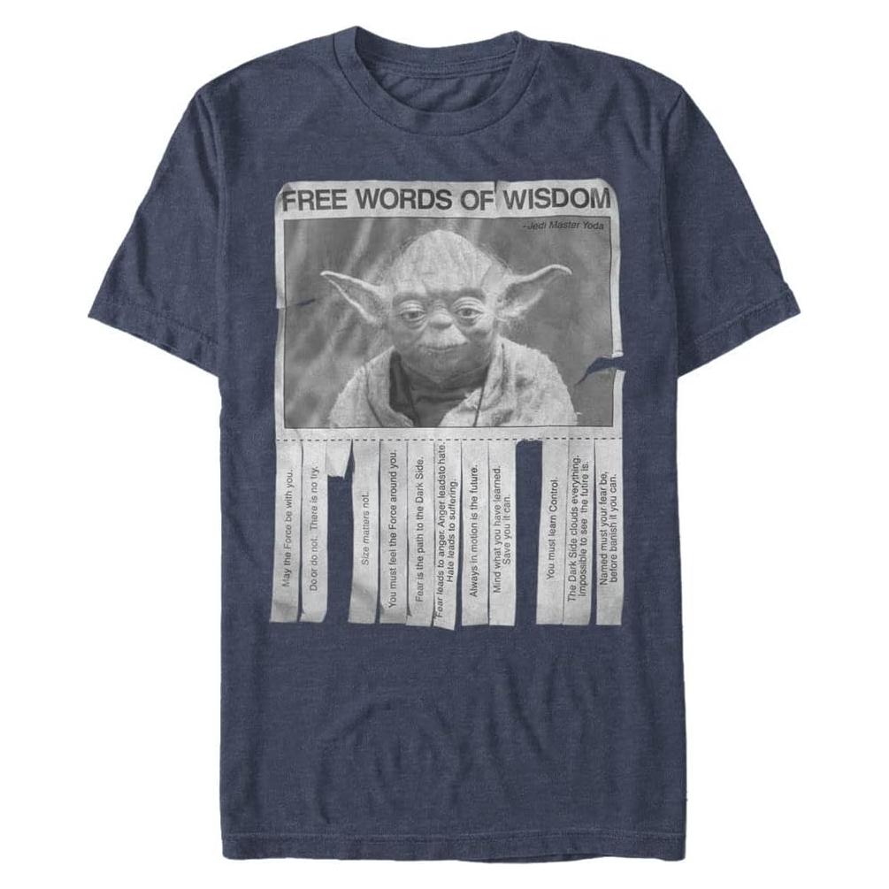 Camiseta Gráfica Vintage Star Wars Yoda para Hombres - Azul Marino