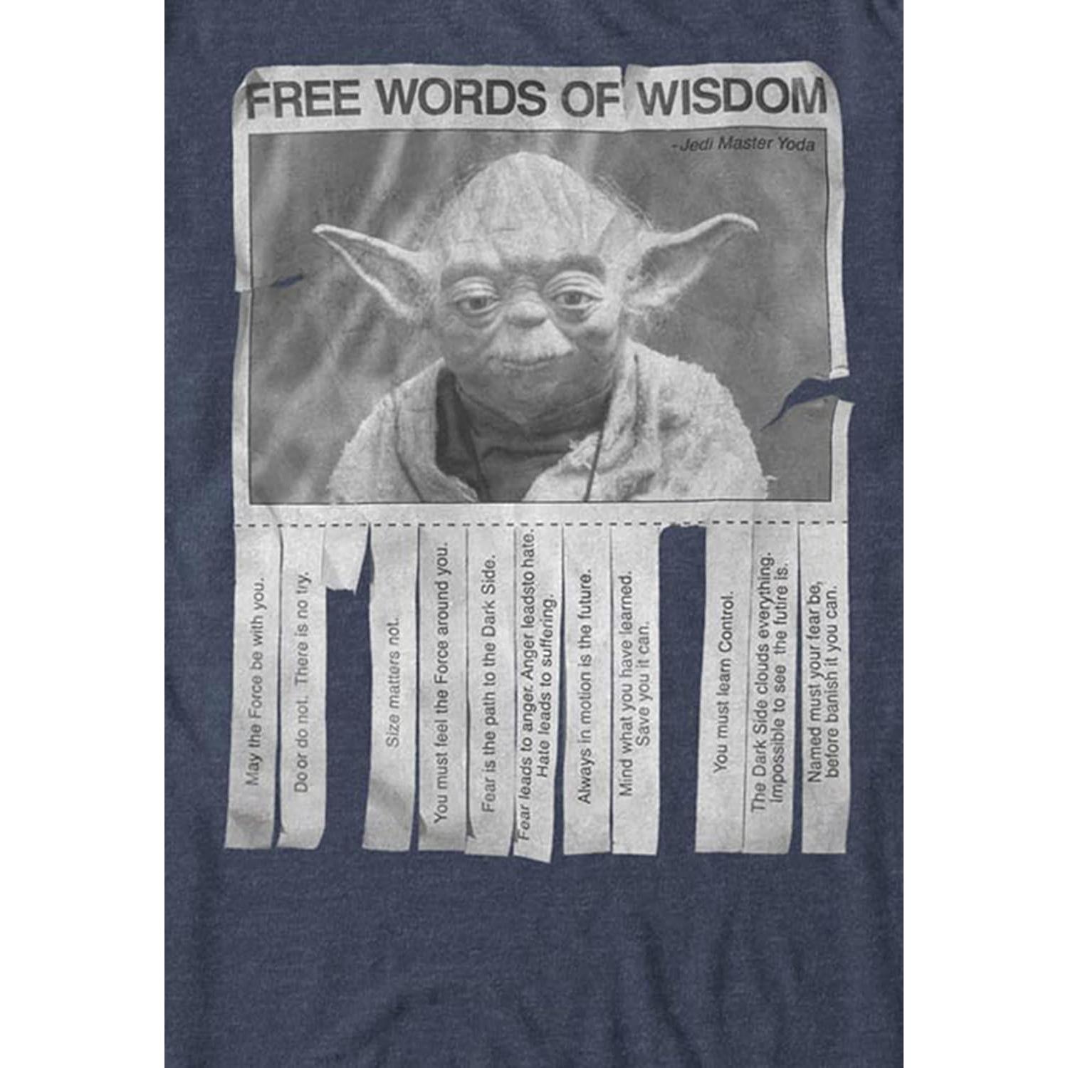 Camiseta Gráfica Vintage Star Wars Yoda para Hombres - Azul Marino